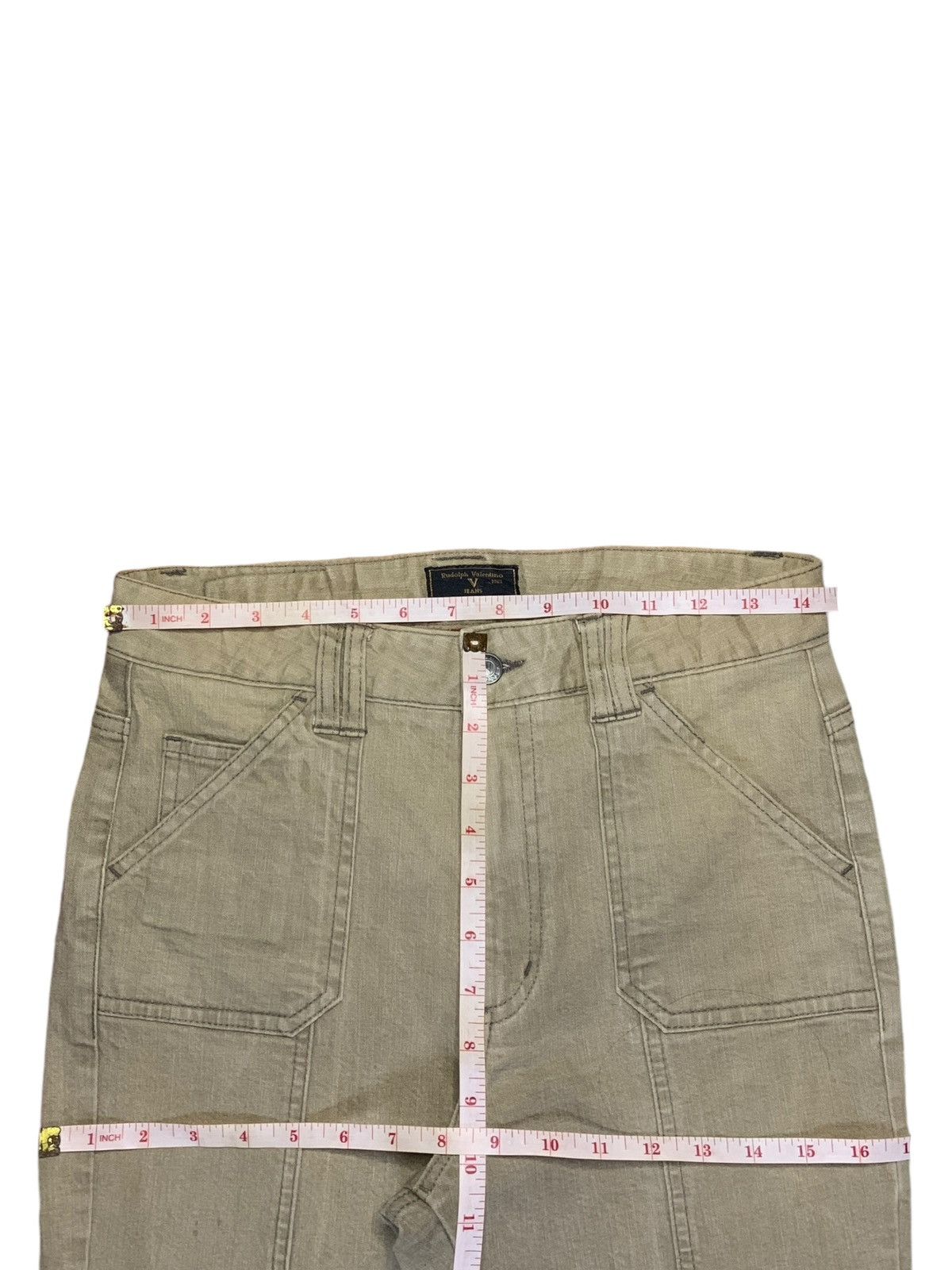 Valentino Vintage Rudolph Valentino Fatigue Baker Pants Flare Jeans Size US 29 - 12 Thumbnail