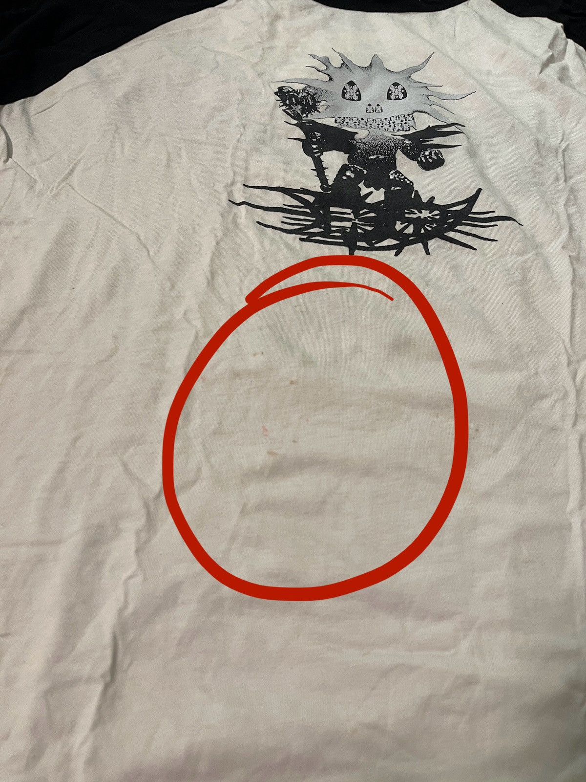 Band Tees Drain Gang 2022 White Raglan Tour Tee Size Medium Size US M / EU 48-50 / 2 - 2 Thumbnail