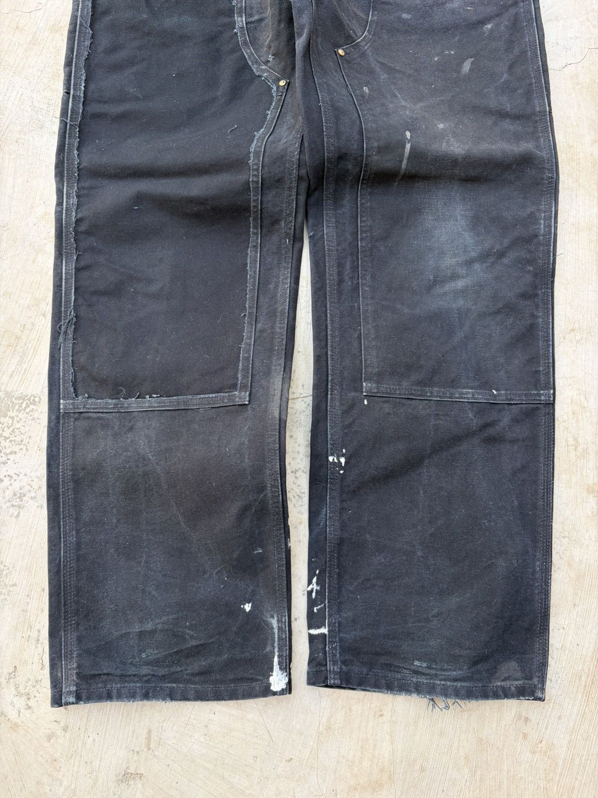 Carhartt Vintage 00s Carhartt Double Knee Pant Black Faded Size US 36 / EU 52 - 3 Thumbnail