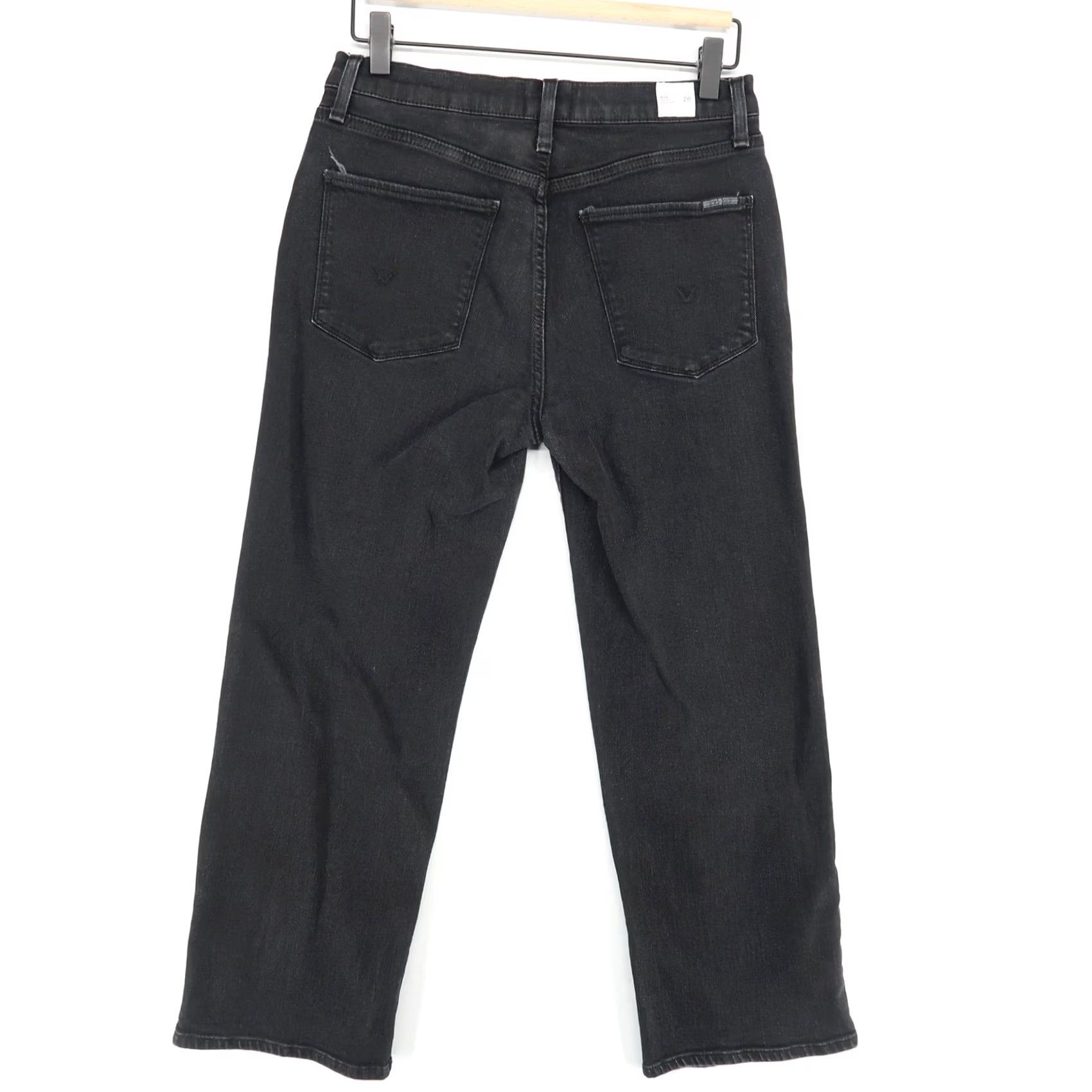 Hudson Hudson Jeans Womens 28 Straight Crop Denim Pants Black Size 28" / US 6 / IT 42 - 3 Thumbnail