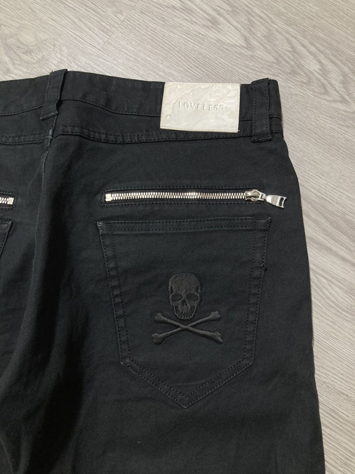 20471120 2000s Loveless Skull Patch Logo Punk Gothic Vkei Style Pants Size US 32 / EU 48 - 4 Thumbnail