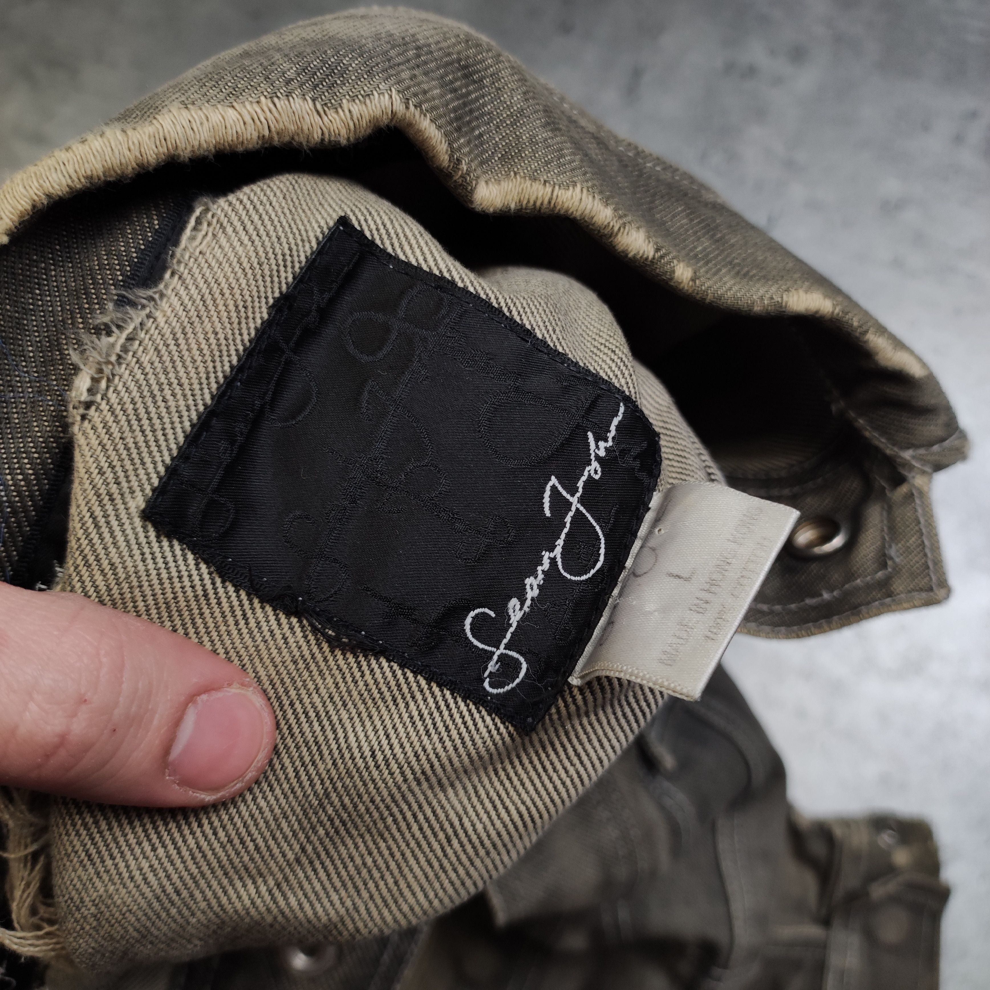 Sean John × Vintage RARE OG Sean John Washed Distressed Light Pocket Jacket Size US L / EU 52-54 / 3 - 6 Thumbnail