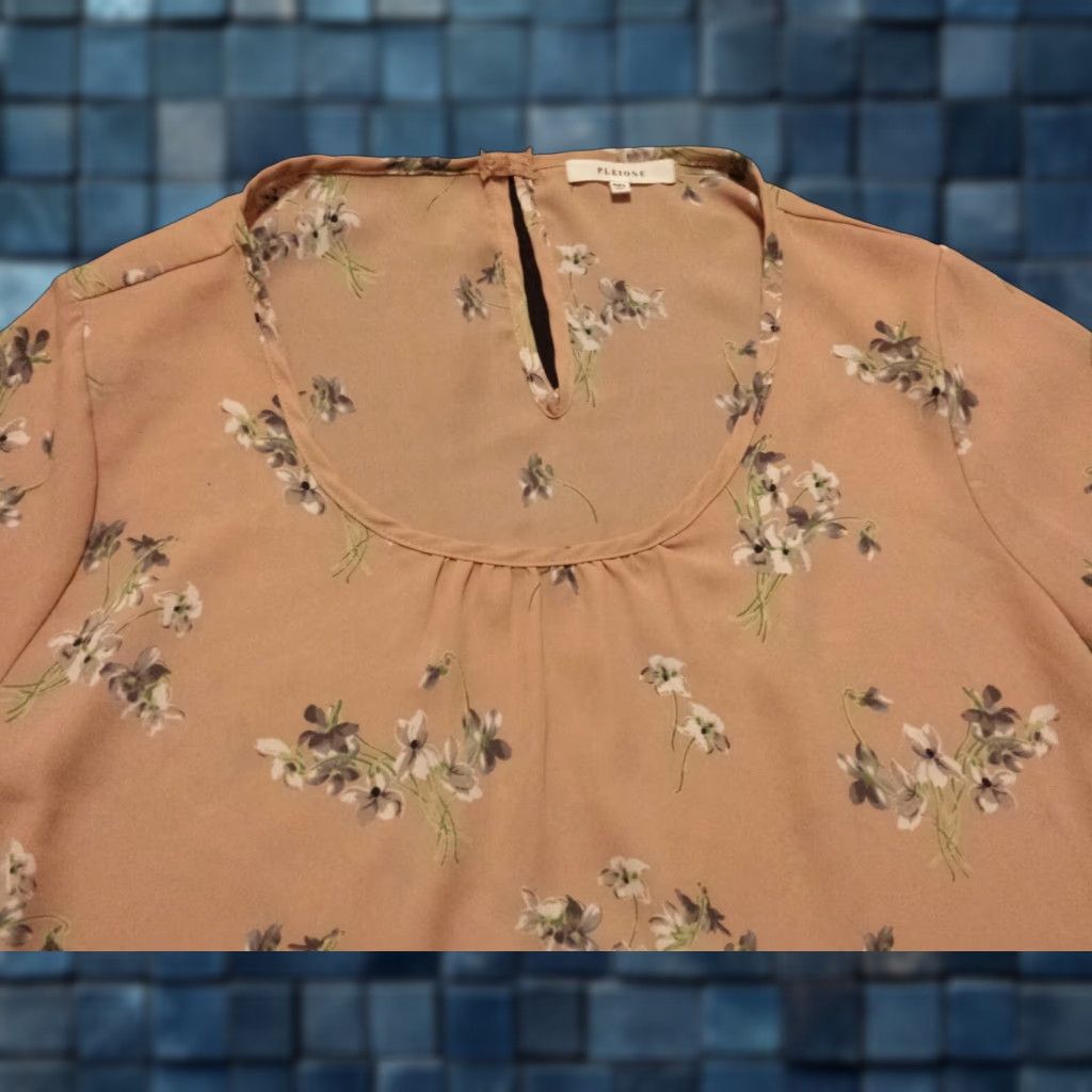 Pinko VINTAGE Pleione Womens Shirt Blouse XS Long Sleeve Pink Floral Boho Bohemian Tunic Size XS / US 0-2 / IT 36-38 - 1 Thumbnail