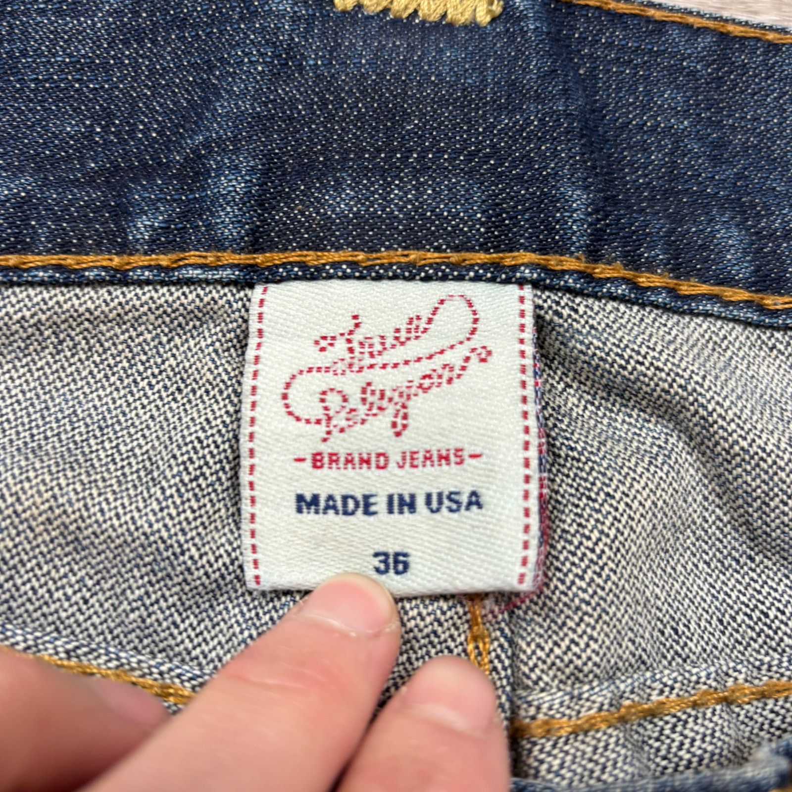 True Religion True Religion Ricky Big T Straight Leg Jeans Mens 40x35 READ Size US 40 / EU 56 - 4 Thumbnail