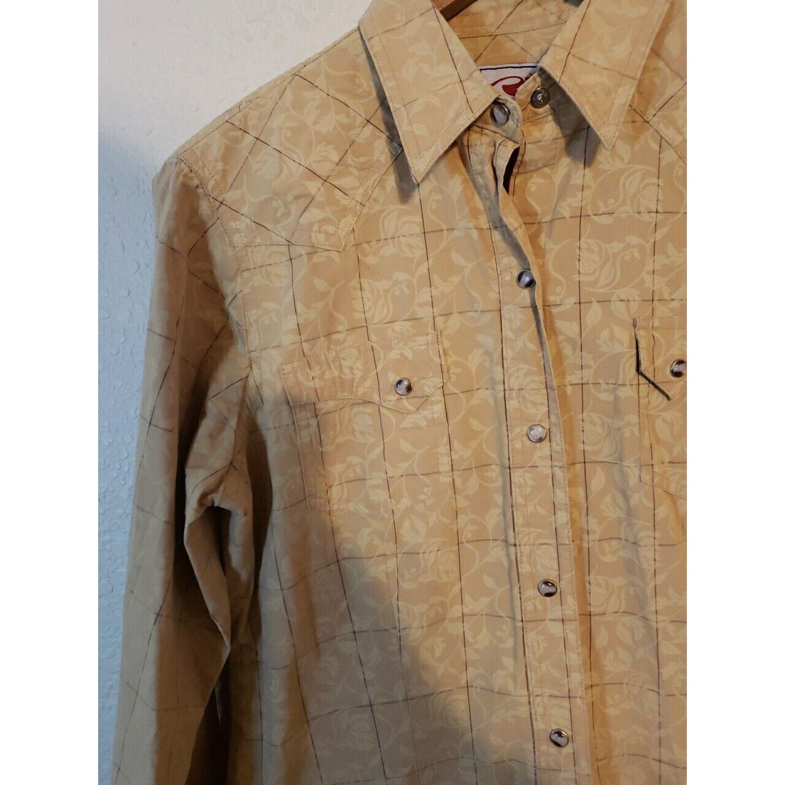 Roper Roper Womens Medium Western PearlSnap Shirt Floral Vines Size M / US 6-8 / IT 42-44 - 18 Thumbnail