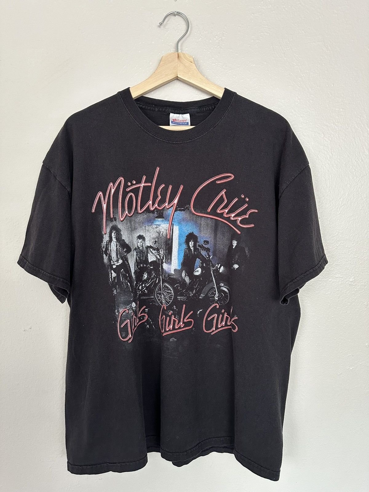 image of Vintage 2001 Motley Crue ‘Girls Girls Girls’ Tee in Black, Men's (Size XL)