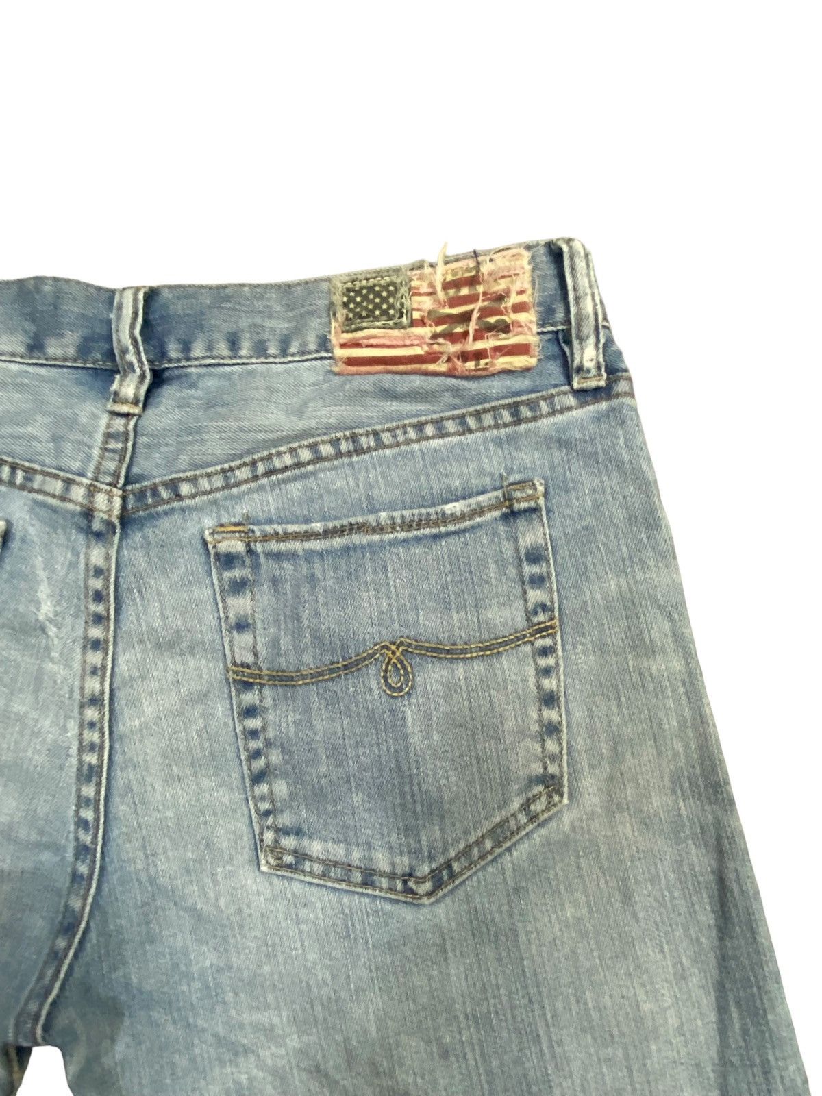 Polo Ralph Lauren × RRL Ralph Lauren × Ralph Lauren Vintage Polo Ralph Lauren RRL Distress Straight Cut Jeans Size US 31 - 9 Thumbnail