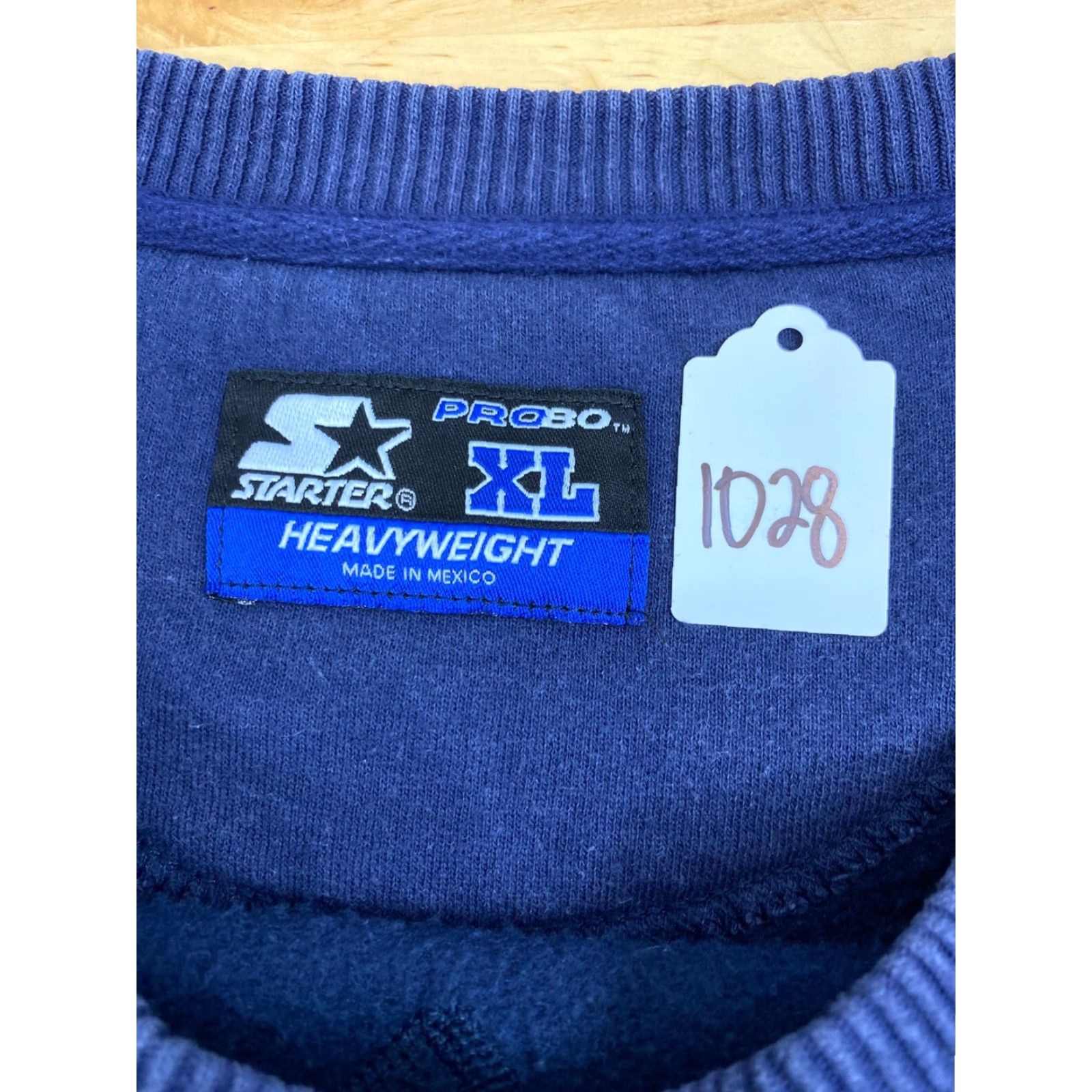 Starter Starter Heavyweight Sweatshirt Pro 80 XL Navy Blue Men Sweatshirt 90s Pullover Crew Neck Cotton Blend Size US XL / EU 56 / 4 - 3 Thumbnail