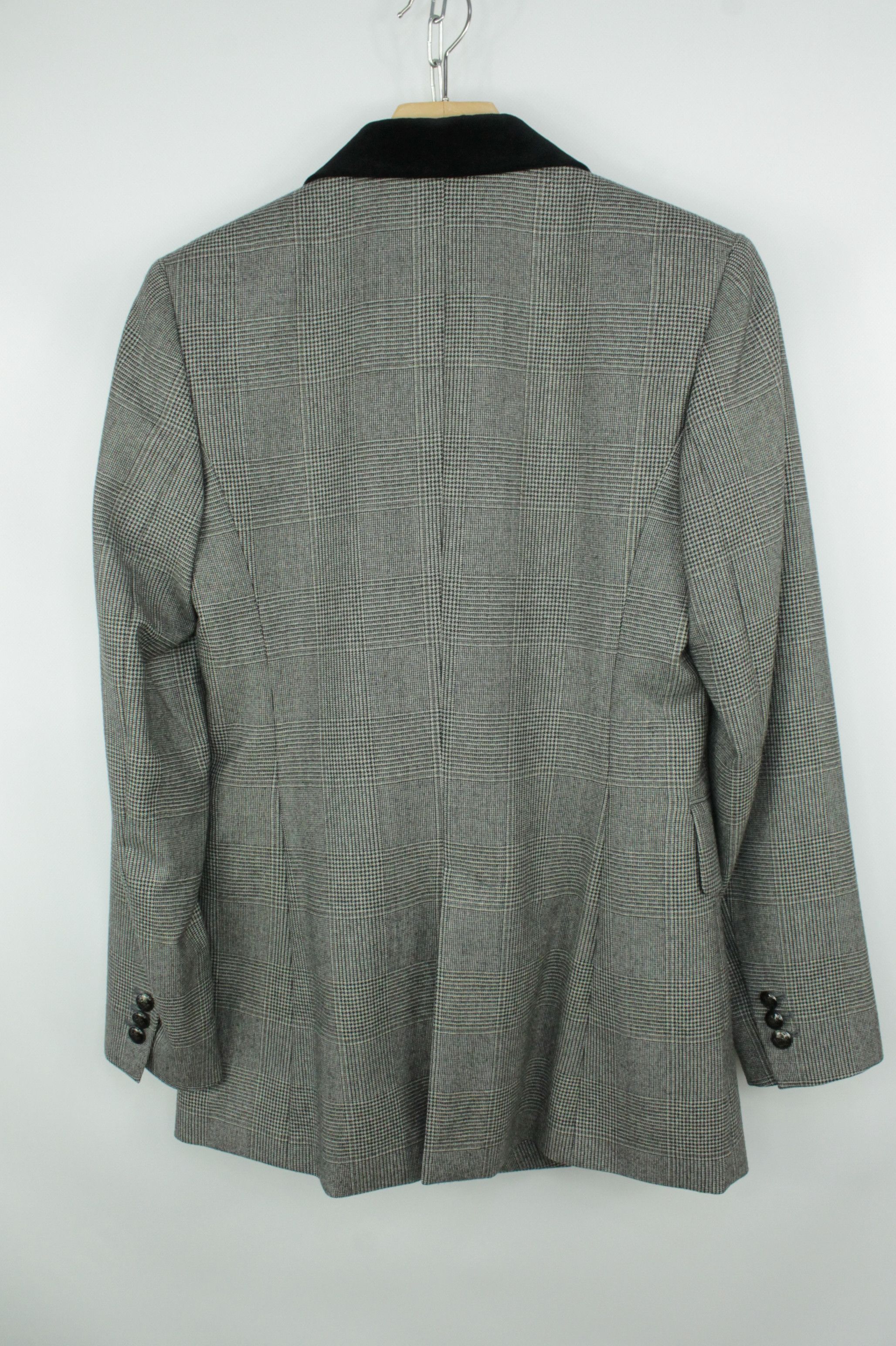 Massimo Dutti Massimo Dutti Double-Breasted Gray Check Wool Blazer Jacket Size S / US 4 / IT 40 - 6 Thumbnail