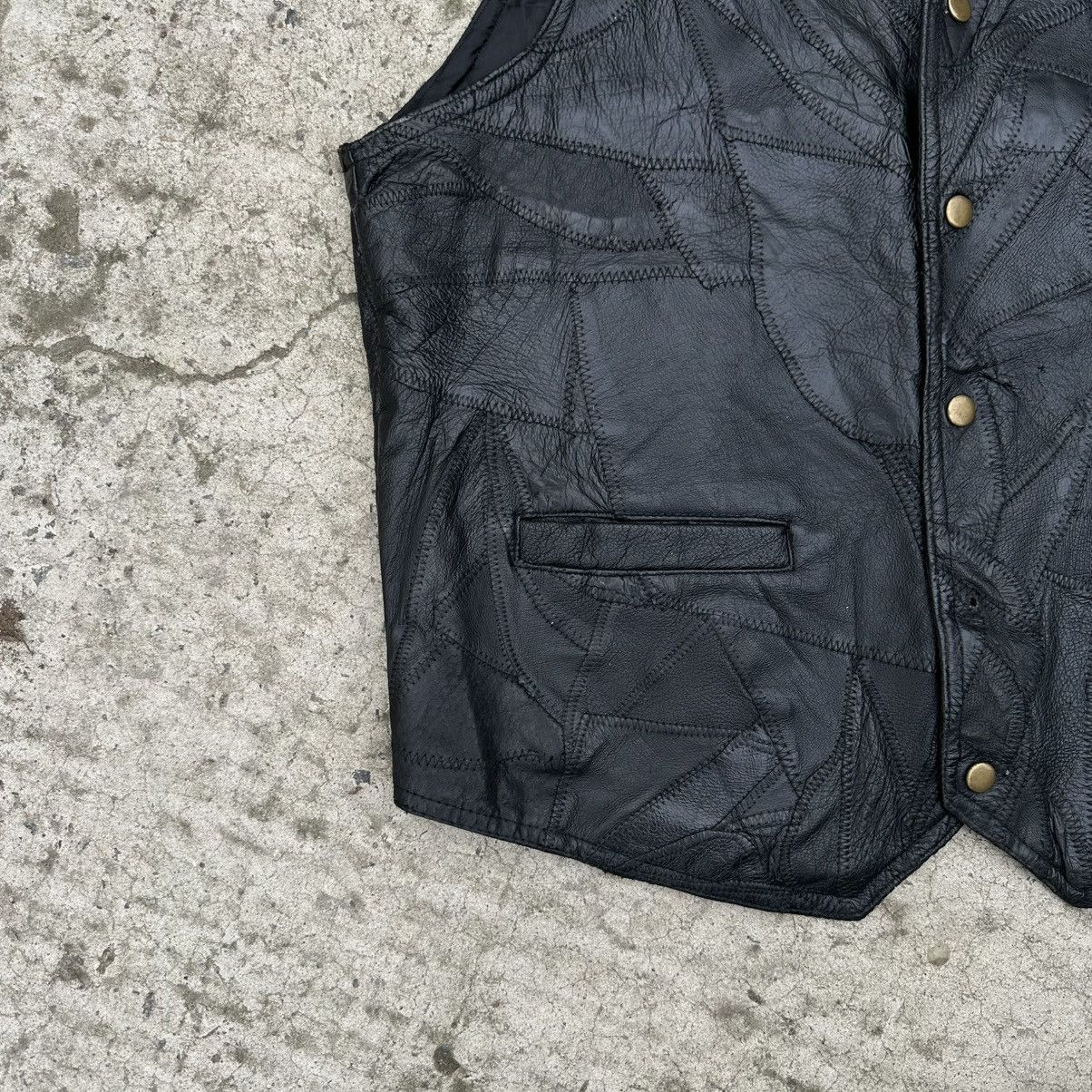Genuine Leather Vintage Leather Vest Custom Genuine Leather Y2K 00s USA Size US L / EU 52-54 / 3 - 6 Thumbnail