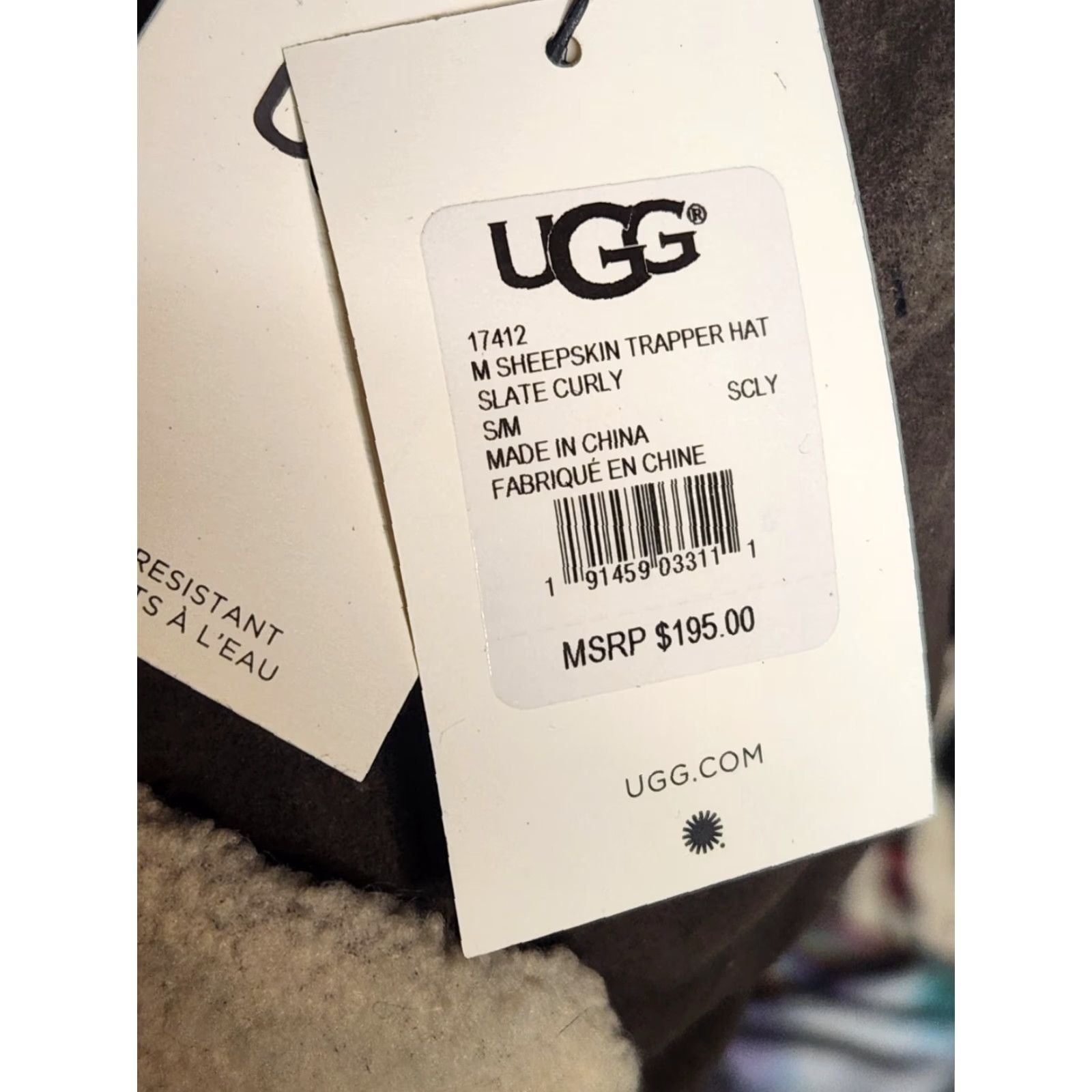 Ugg UGG Australia Trapper Hat S/M Brown Suede Sheepskin Insulated Ear Flap Winter Mens Womens Unisex Adults 17412 Size ONE SIZE - 3 Thumbnail