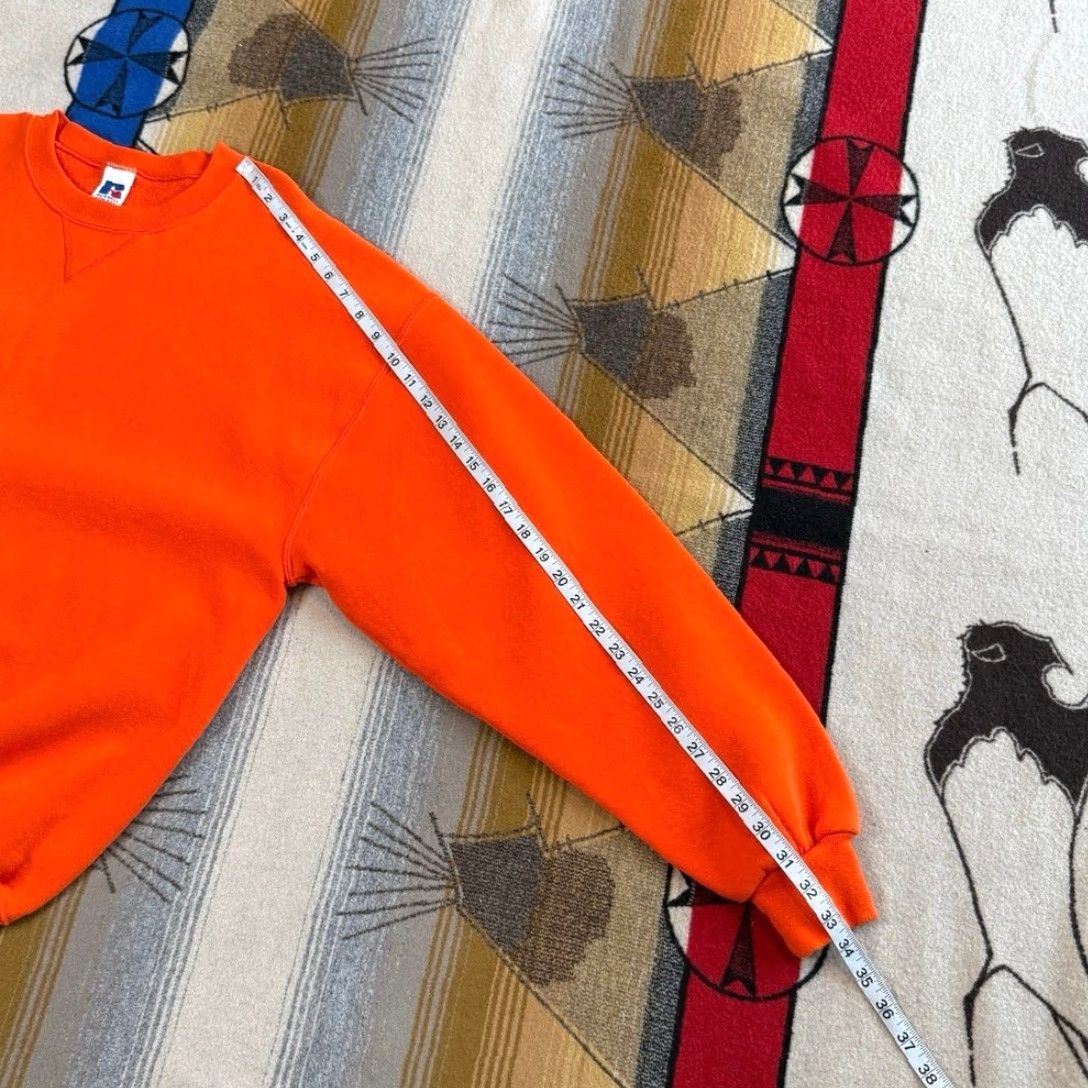 Russell Athletic VINTAGE Russell Athletic Orange Crew Neck Sweatshirt XL Men Pullover 90s Solid Long Sleeve Regular Size XL Crew Neck Men Size US XL / EU 56 / 4 - 7 Thumbnail