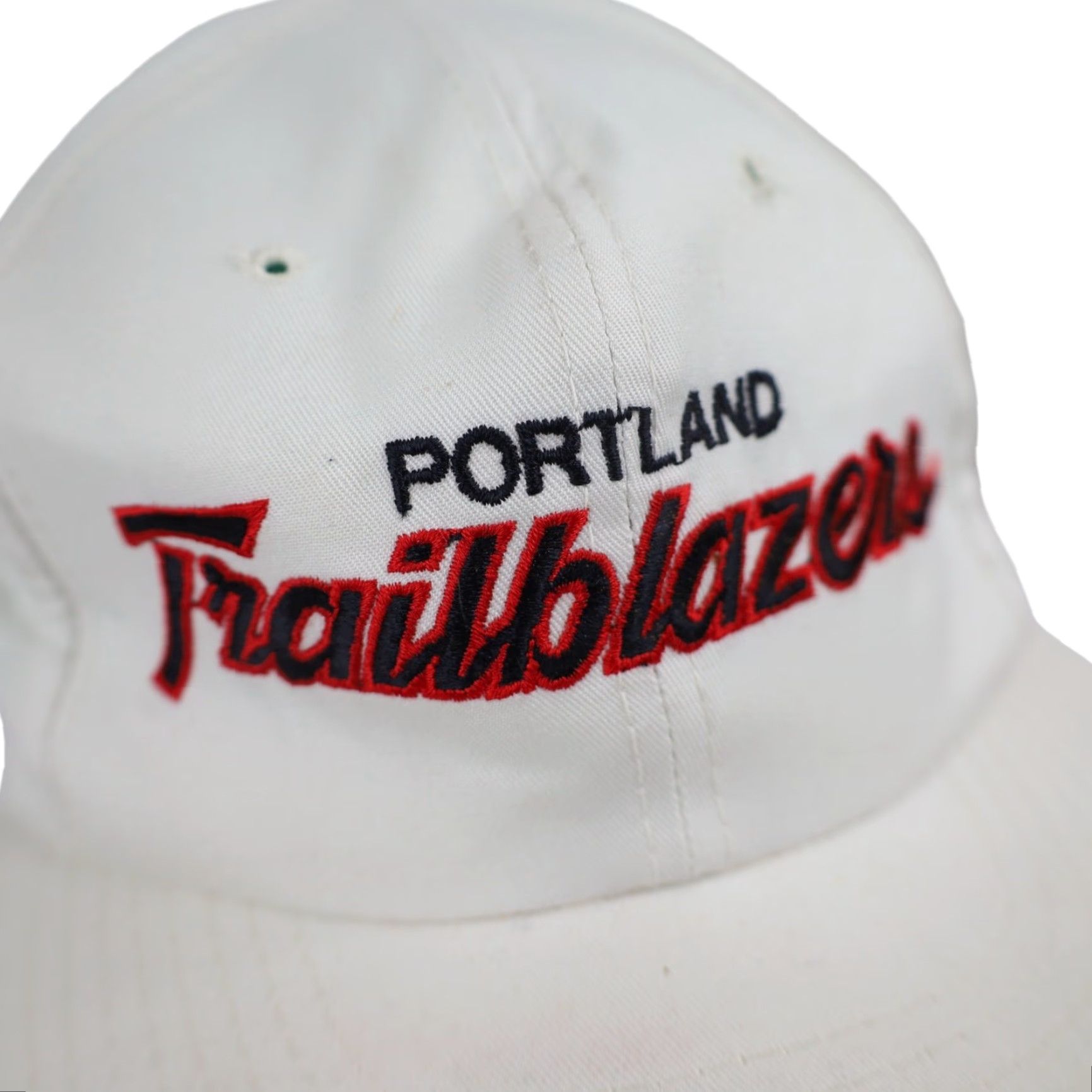 Sports Specialties VTG Sport Specialties Portland Trailblazers Twill Script Spellout Snapback Hat Men One Size White Size ONE SIZE - 4 Thumbnail
