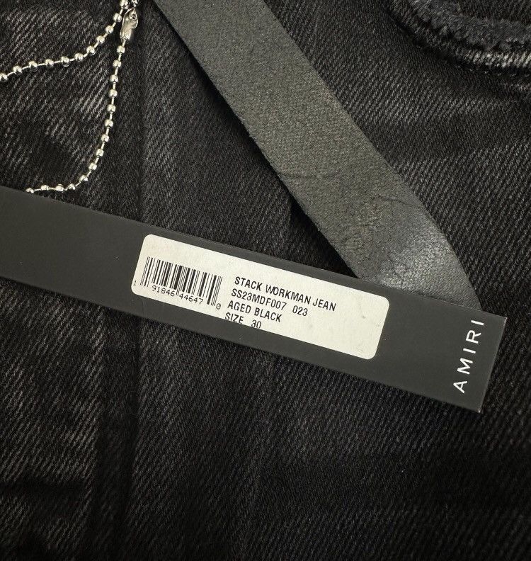 Amiri Amiri black grey washed straight leg loose jeans 2412- Size US 30 / EU 46 - 5 Thumbnail