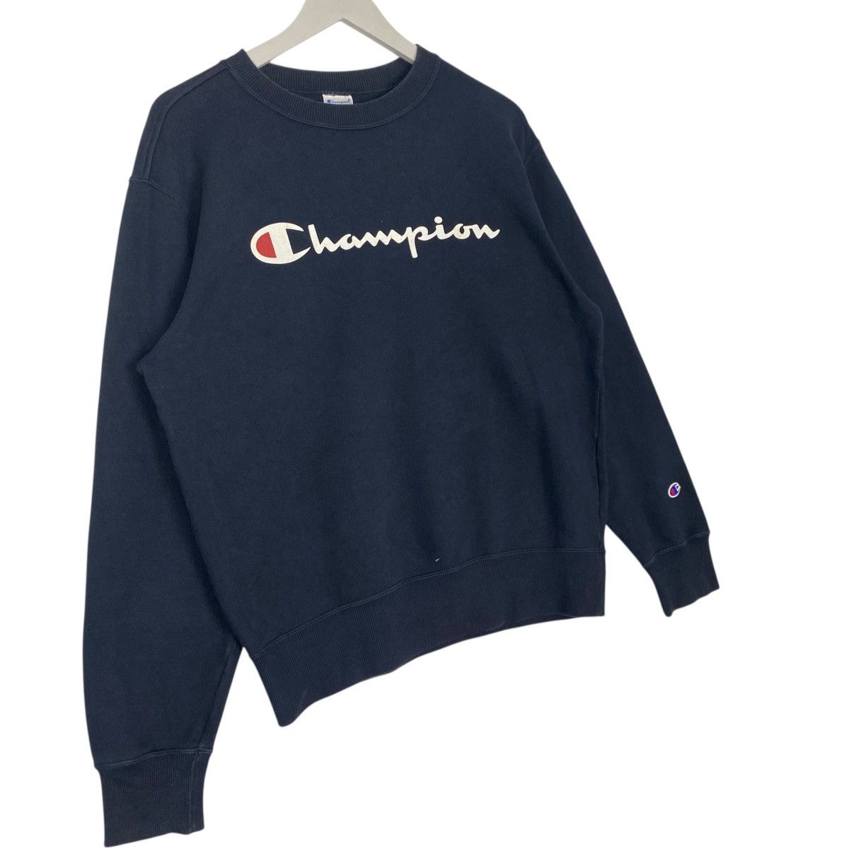 Other Vintage Champion Sweatshirt Crewneck NavyBlue Big Logo SizeL Size US L / EU 52-54 / 3 - 3 Thumbnail