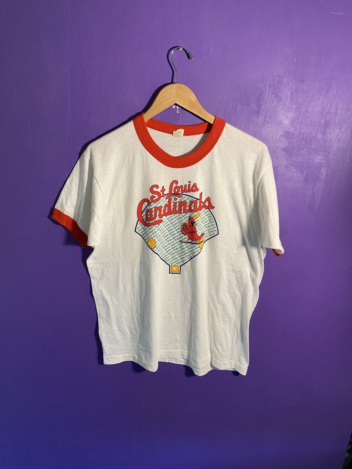 MLB Vintage 80s St Louis cardinals ringer t-shirt Size US L / EU 52-54 / 3 - 1 Thumbnail