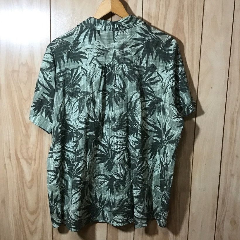 Other White Stag Green Leaf Pleated Collared Short Sleeve Top XL Size XL / US 12-14 / IT 48-50 - 2 Thumbnail