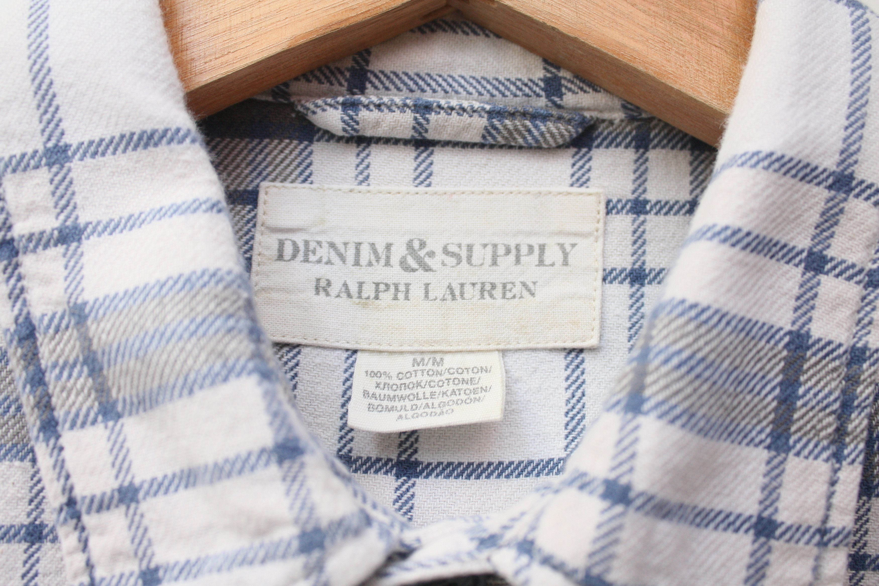 Denim & Supply Ralph Lauren Denim & Supply Ralph Laurent White Checkered Flannel Shirt M Size US M / EU 48-50 / 2 - 5 Thumbnail