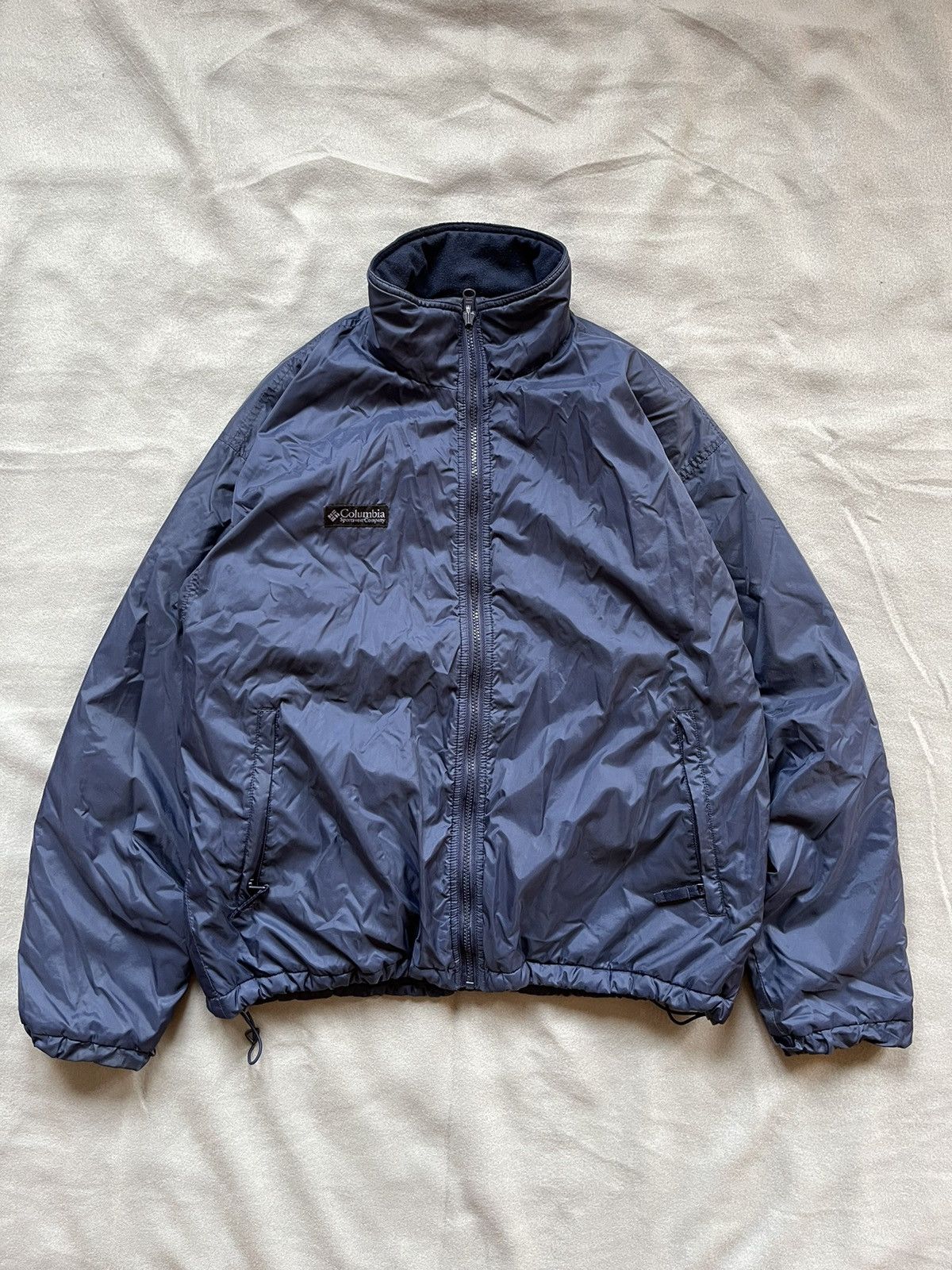 90s-00'S Vintage Columbia Padded Puffer Jacket, Men's XL Nylon navy blue type Vintage Second Hand