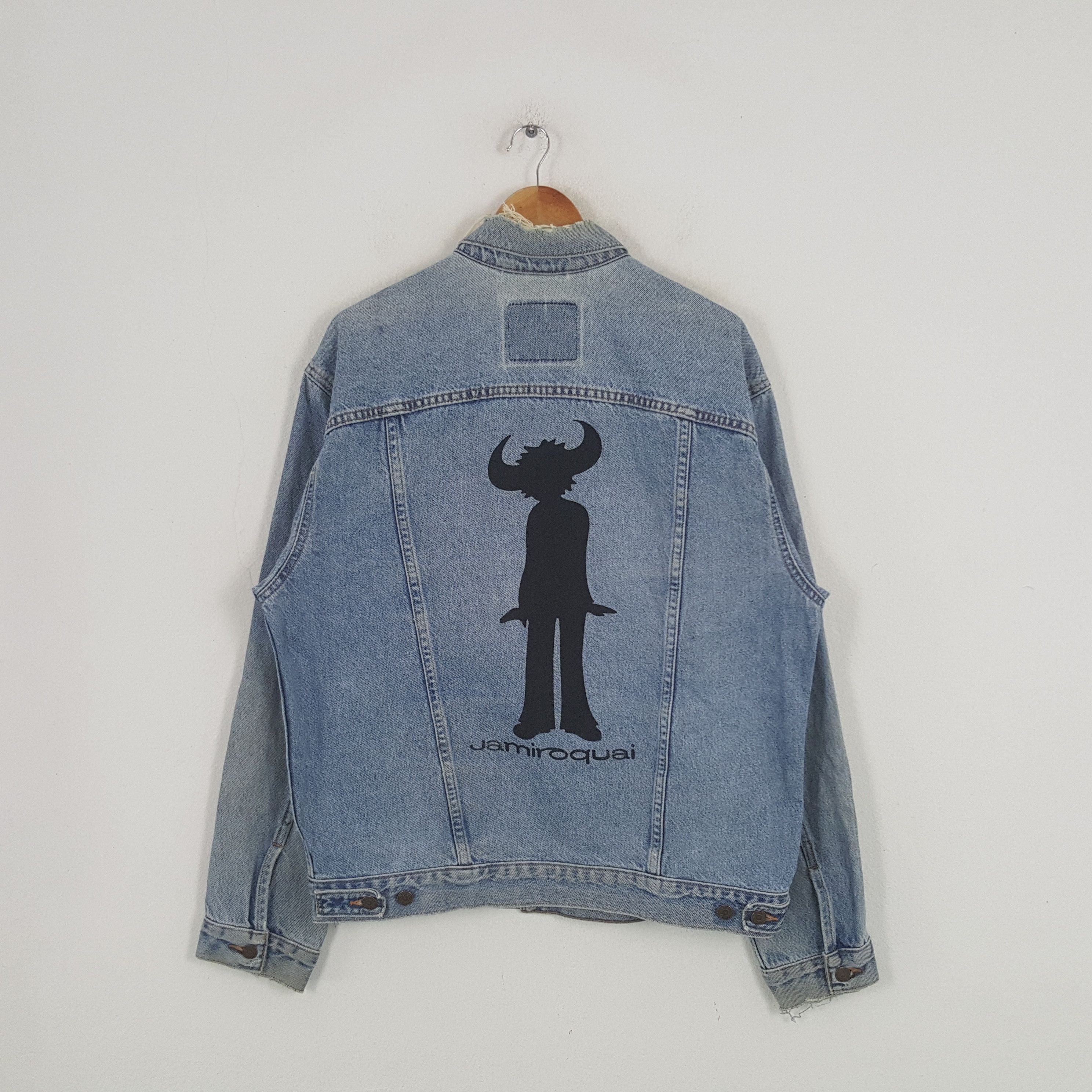 Levi's × Vintage Vintage Levi's X Jamiroquai Rock Custom Denim Jacket C281N5 Size US L / EU 52-54 / 3 - 1 Thumbnail