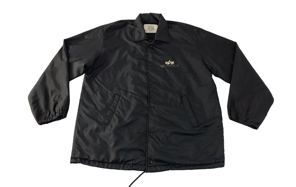 Alpha Industries 90s Alpha Industries Nylon Quilted Black Jacket Full Button Size US L / EU 52-54 / 3 - 1 Thumbnail