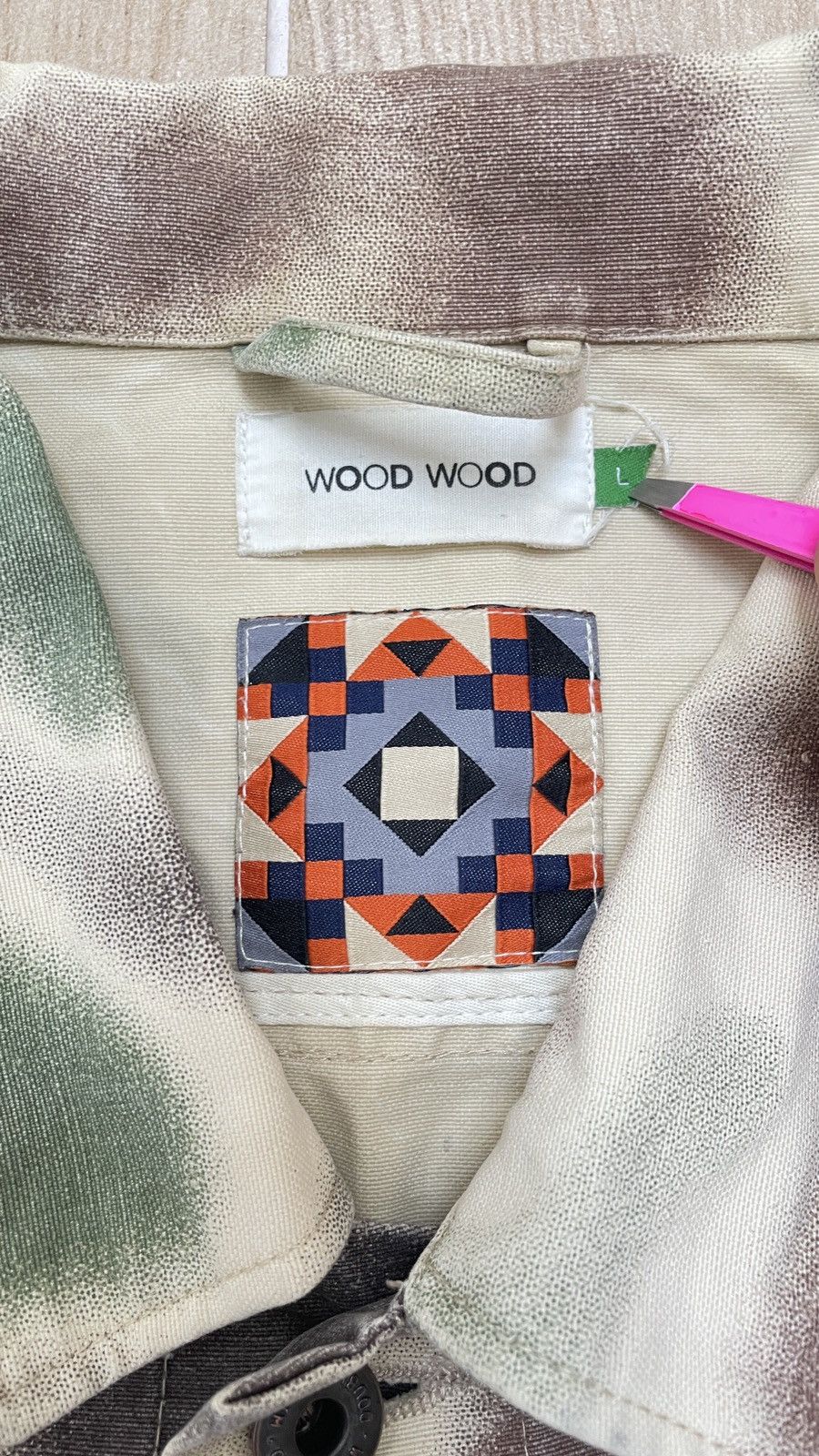 Wood Wood Jean distress military-khaki jacket WOOD WOOD Size US L / EU 52-54 / 3 - 6 Thumbnail