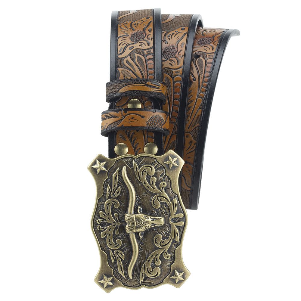 Designer Retro Vintage Belt Riveted Belts Menswear Accessories Size ONE SIZE - 3 Thumbnail