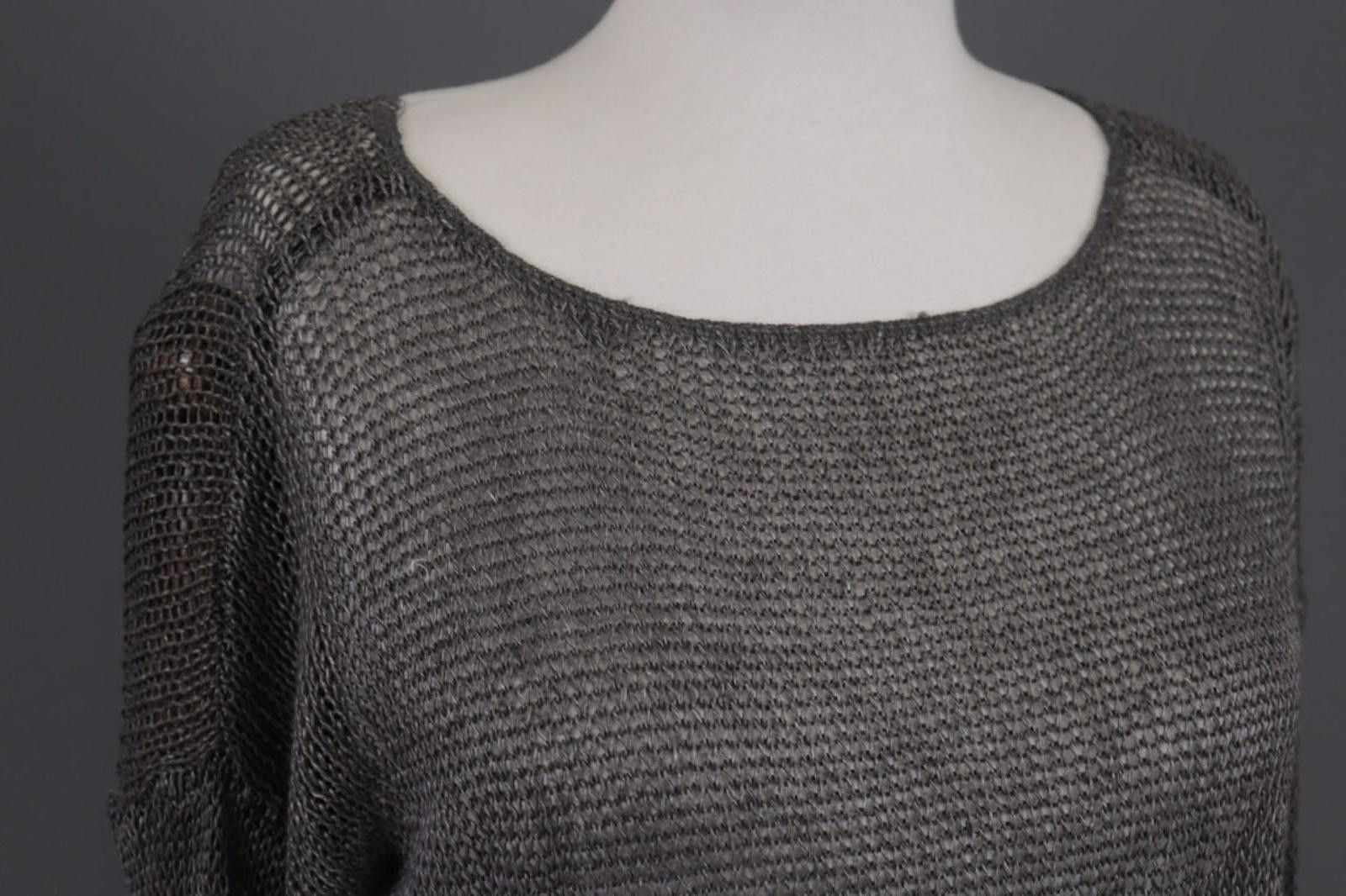 Denim & Supply Ralph Lauren Denim & Supply Ralph Lauren Gray Crochet Knit Sweater Size S Size S / US 4 / IT 40 - 4 Thumbnail