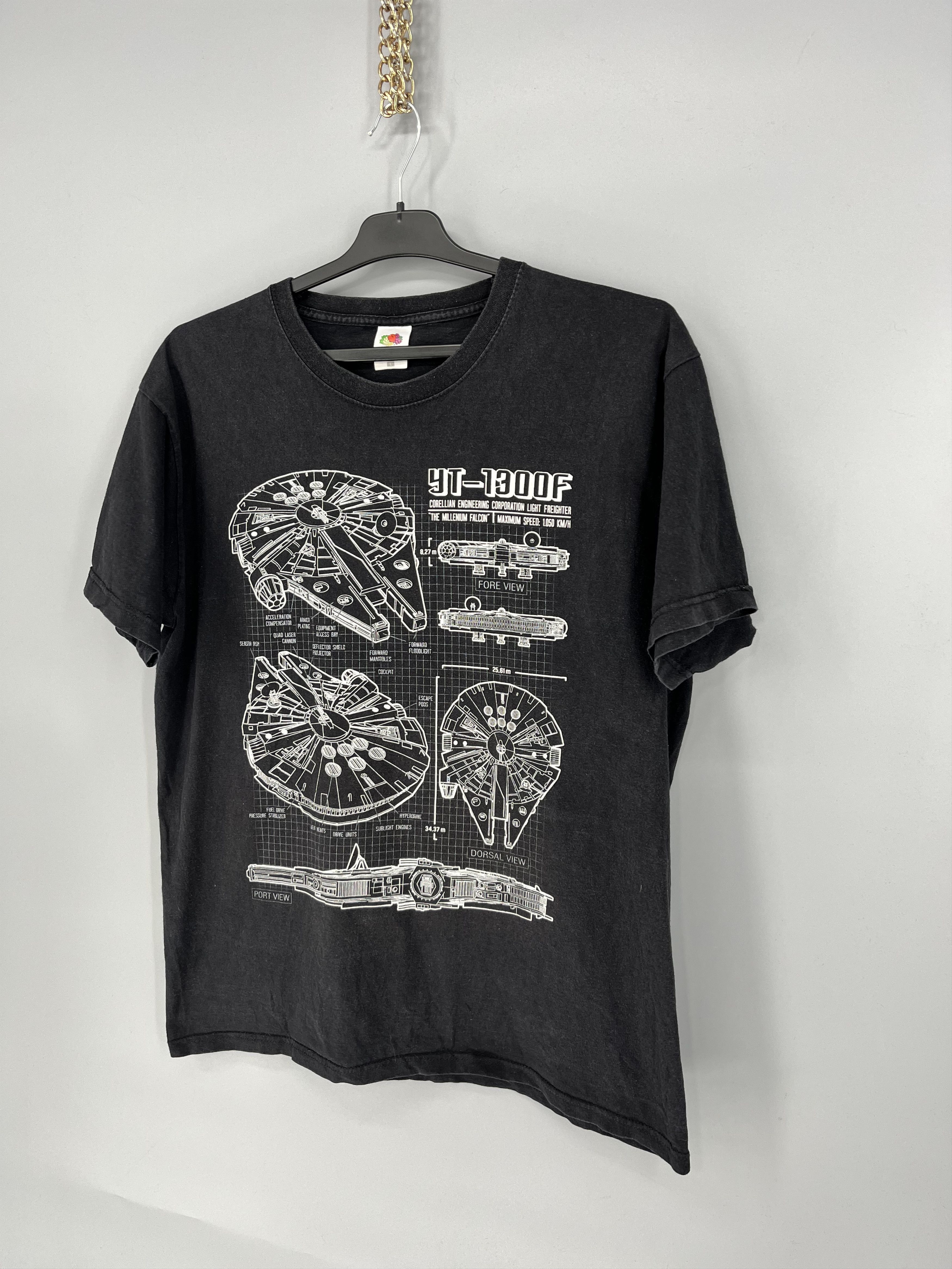 Star Wars Vintage Star Wars Millennium Falcon Size Large Black Men’s Size US L / EU 52-54 / 3 - 3 Thumbnail