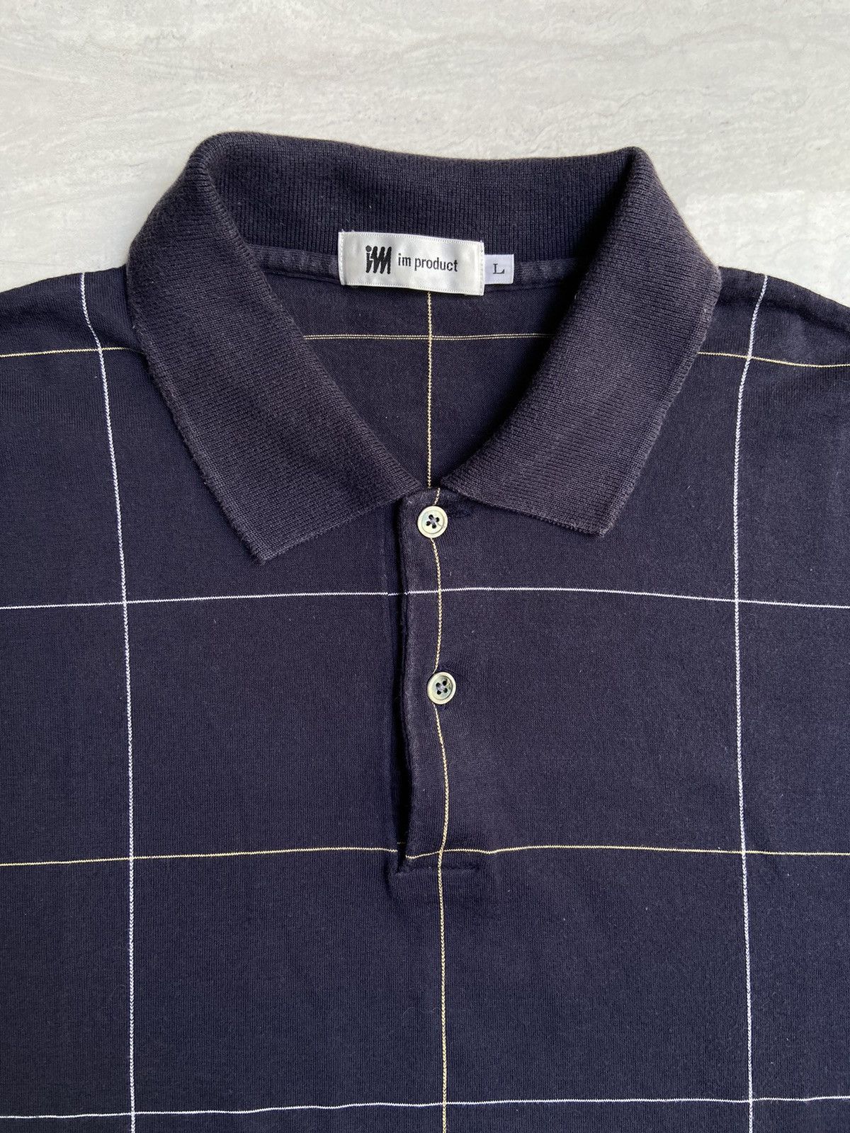 Issey Miyake IM PRODUCT Navy Plaid T-Shirt Size US M / EU 48-50 / 2 - 5 Thumbnail