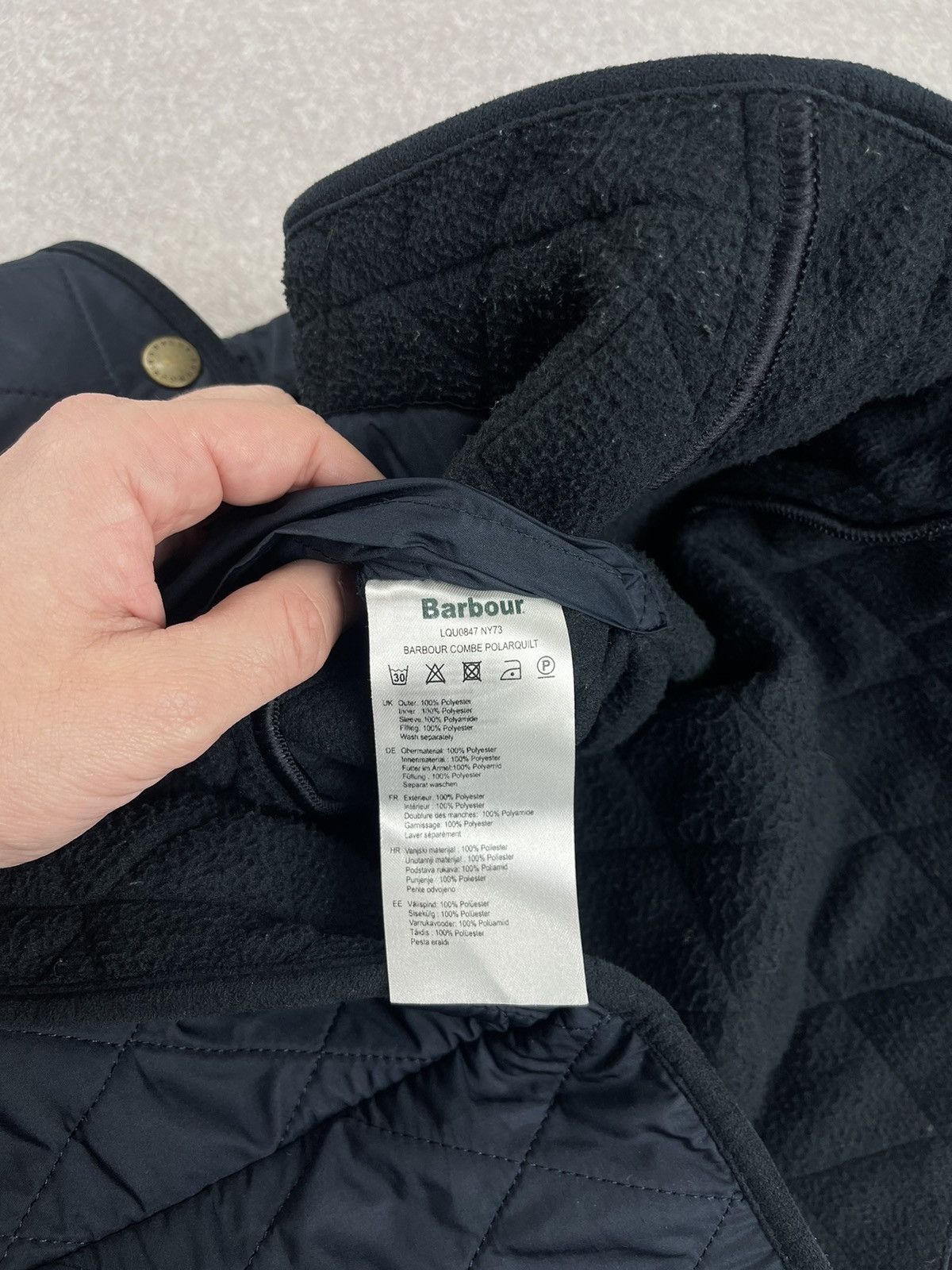 Barbour Women’s Barbour Combe Polarquilt Navy Jacket Size UK 16 Size XL / US 12-14 / IT 48-50 - 13 Thumbnail