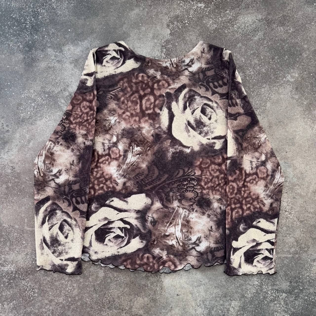 Hysteric Glamour Vintage Gothic Floral Long Sleeve (Jean Paul Gaultier Style) Size M / US 6-8 / IT 42-44 - 9 Thumbnail