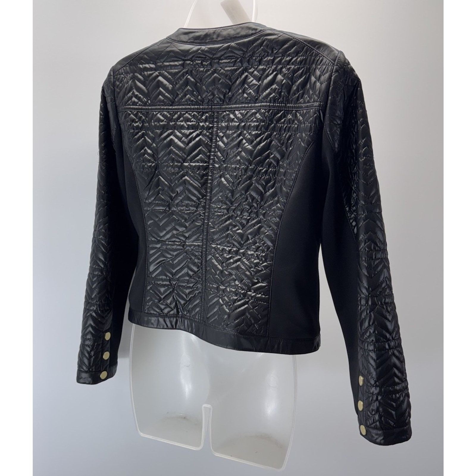 Chicos Chico’s Women’s Size 0/S Chevron Quilted Jacket Stretch Size S / US 4 / IT 40 - 2 Thumbnail