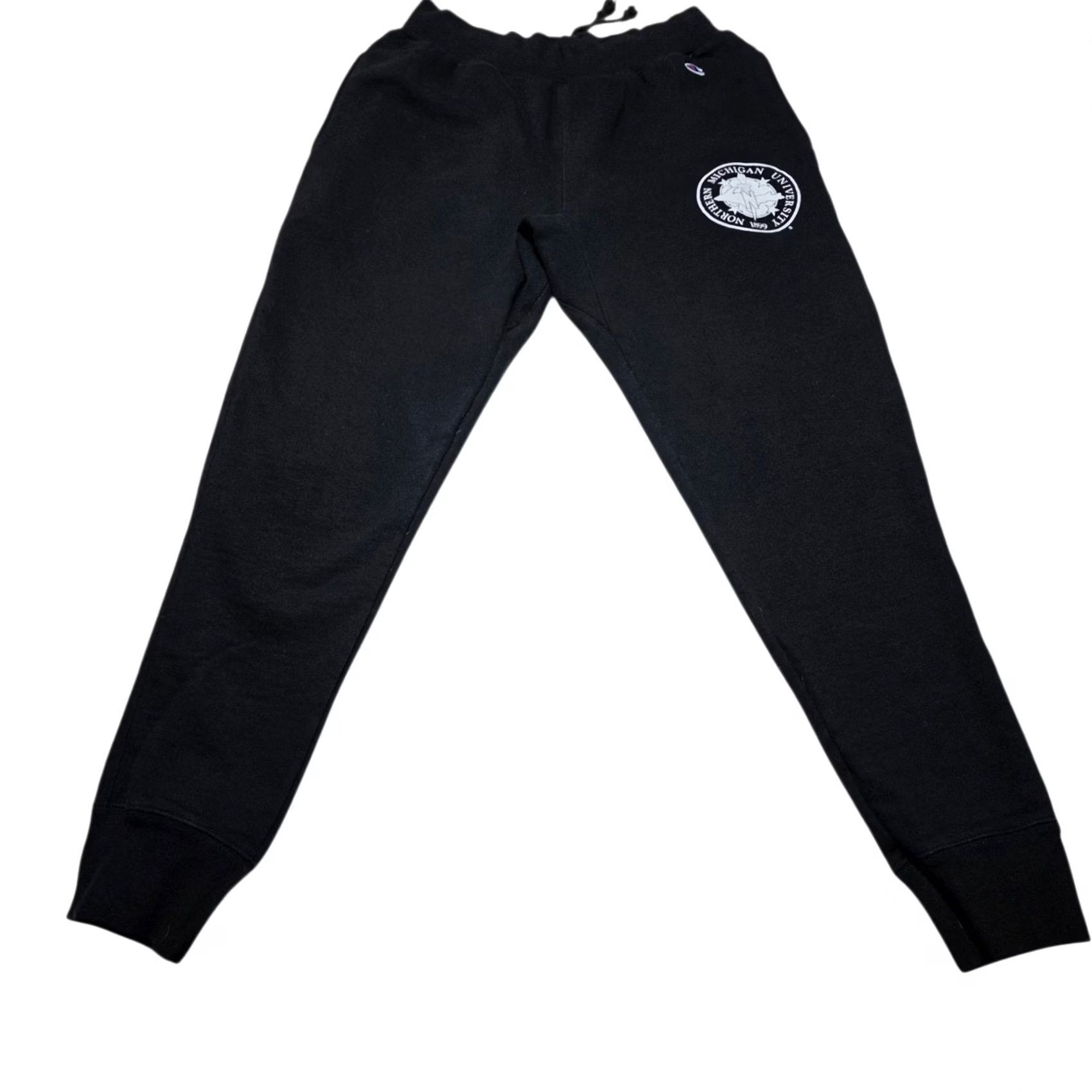 Champion VINTAGE Champion Reverse Weave Sweatpants Men M Northern Michigan NMU Black Size US 31 - 2 Thumbnail