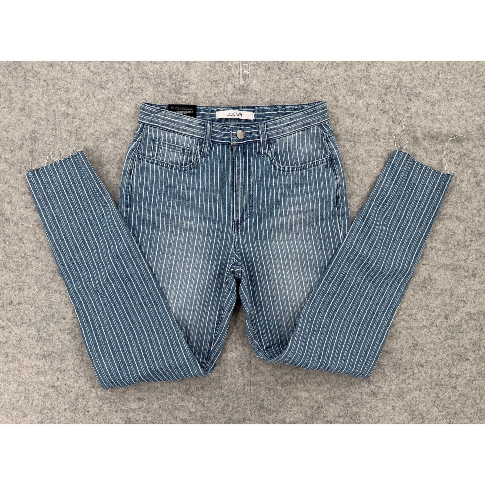 Joe's NWT Joe's Blake Stripe High-Rise Skinny Ankle Blue Jeans Size 27" / US 4 / IT 40 - 9 Thumbnail