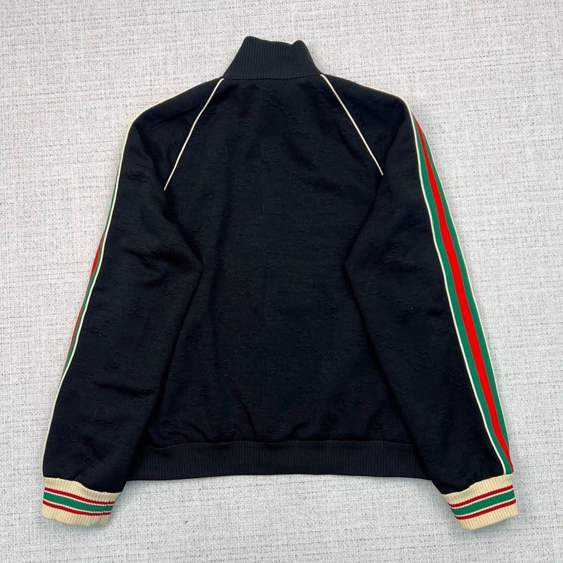 Gucci GucciLogo full-print striped color block stand-up collar kn Size US XXL / EU 58 / 5 - 2 Thumbnail