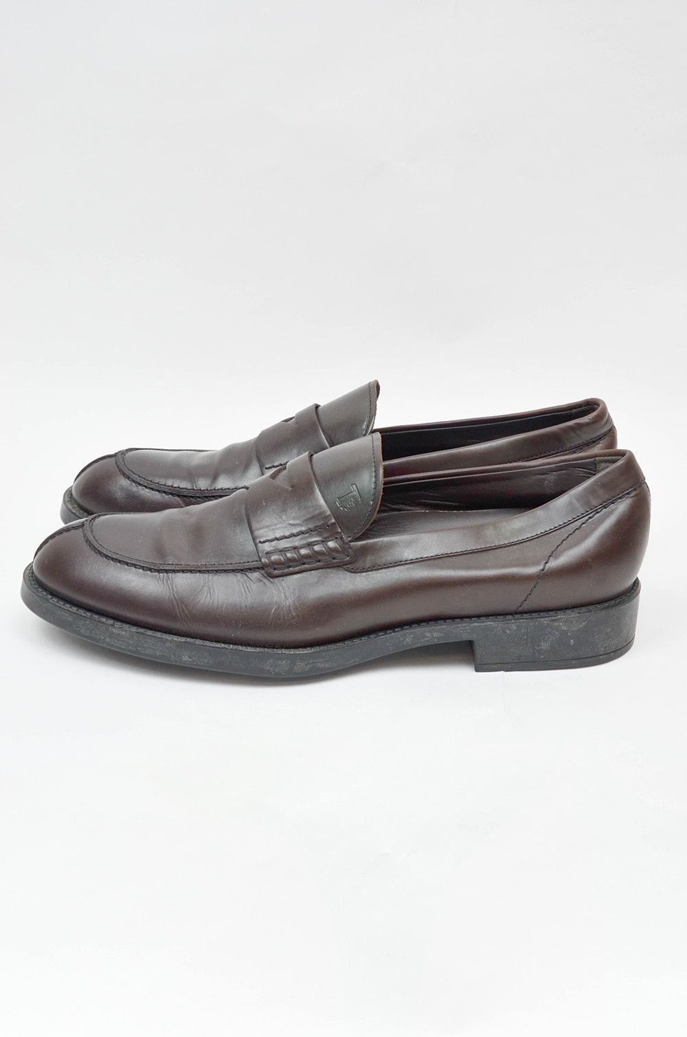 Designer × Tod's TOD'S Brown Leather Penny Slip On Loafers - US11 Size US 11 / EU 44 - 3 Thumbnail