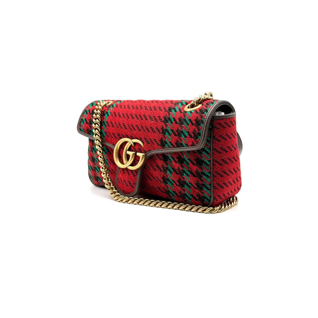 Gucci Gucci GG Marmont Small Houndstooth Shoulder Bag Size ONE SIZE - 3 Thumbnail