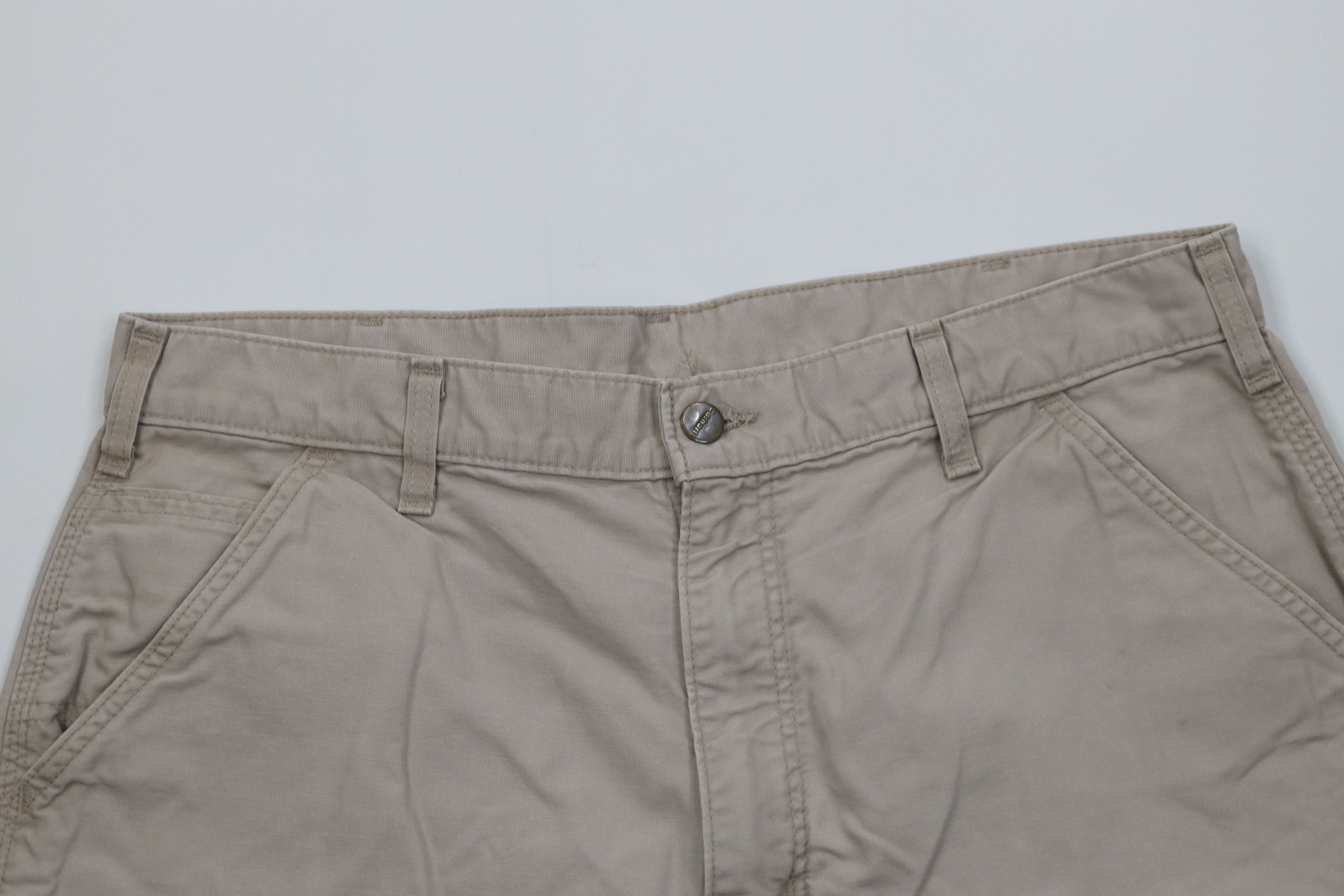 Carhartt Vintage Y2K Carhartt Above Knee Relaxed Fit Shorts Beige Size US 36 / EU 52 - 2 Thumbnail