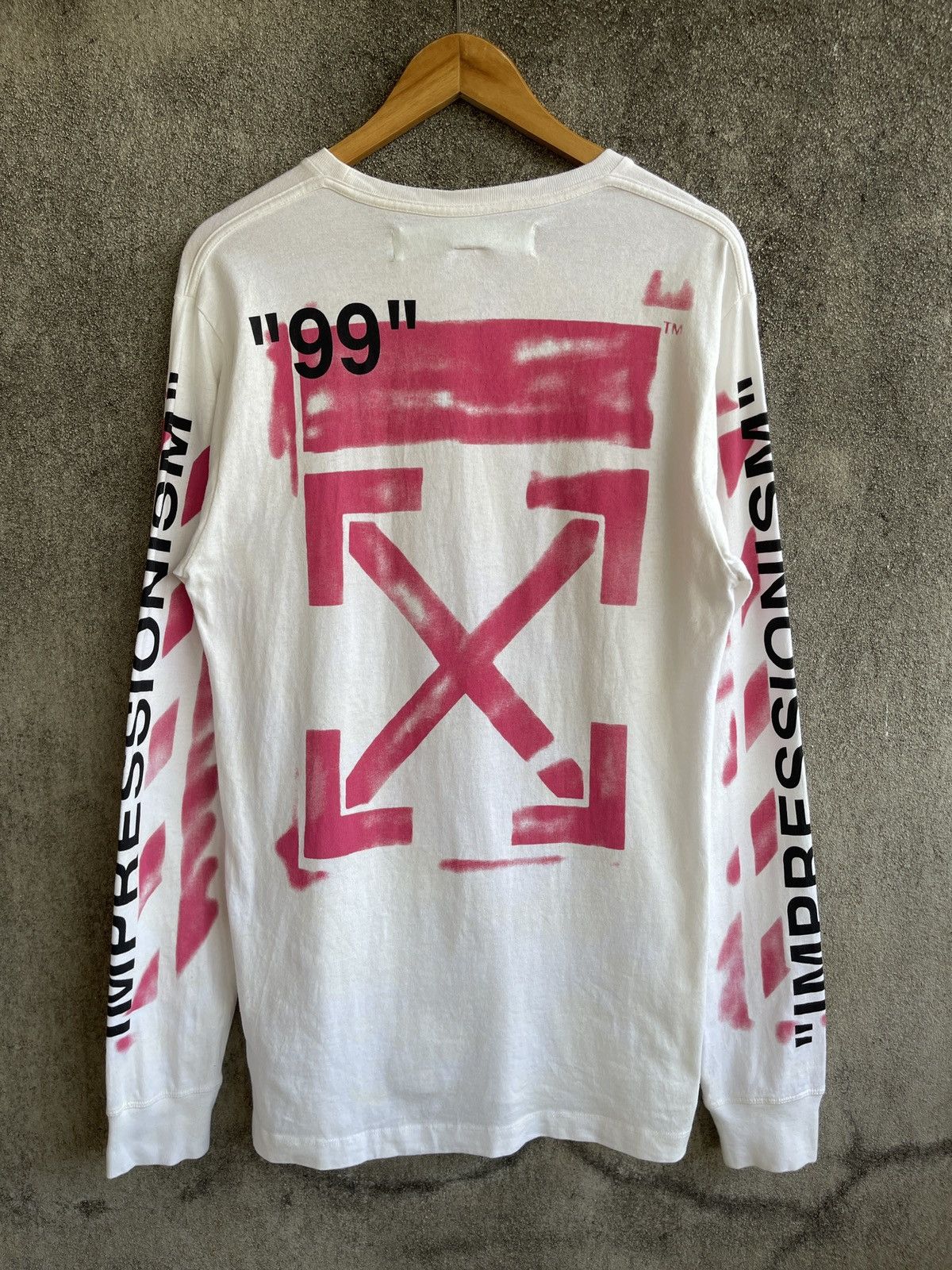 Off-White AW19🔥OFF WHITE✖️VIRGIL ABLOH🔥White Diag Stencil L/S Tshirt Size US M / EU 48-50 / 2 - 3 Thumbnail