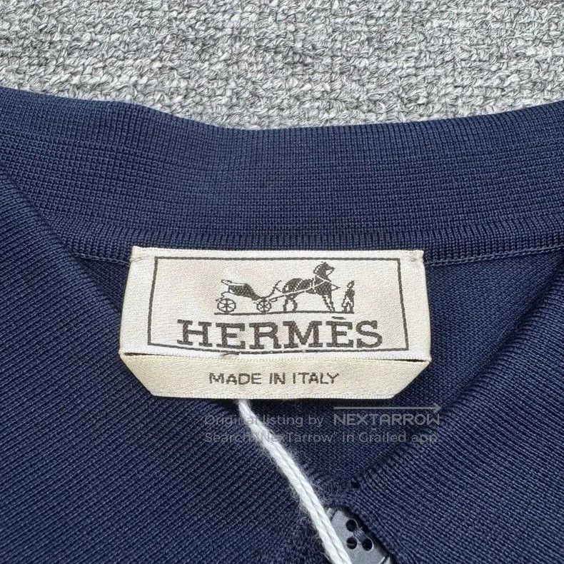 Hermes Hermes H Embroidered Polo Shirt. Size US XL / EU 56 / 4 - 3 Thumbnail