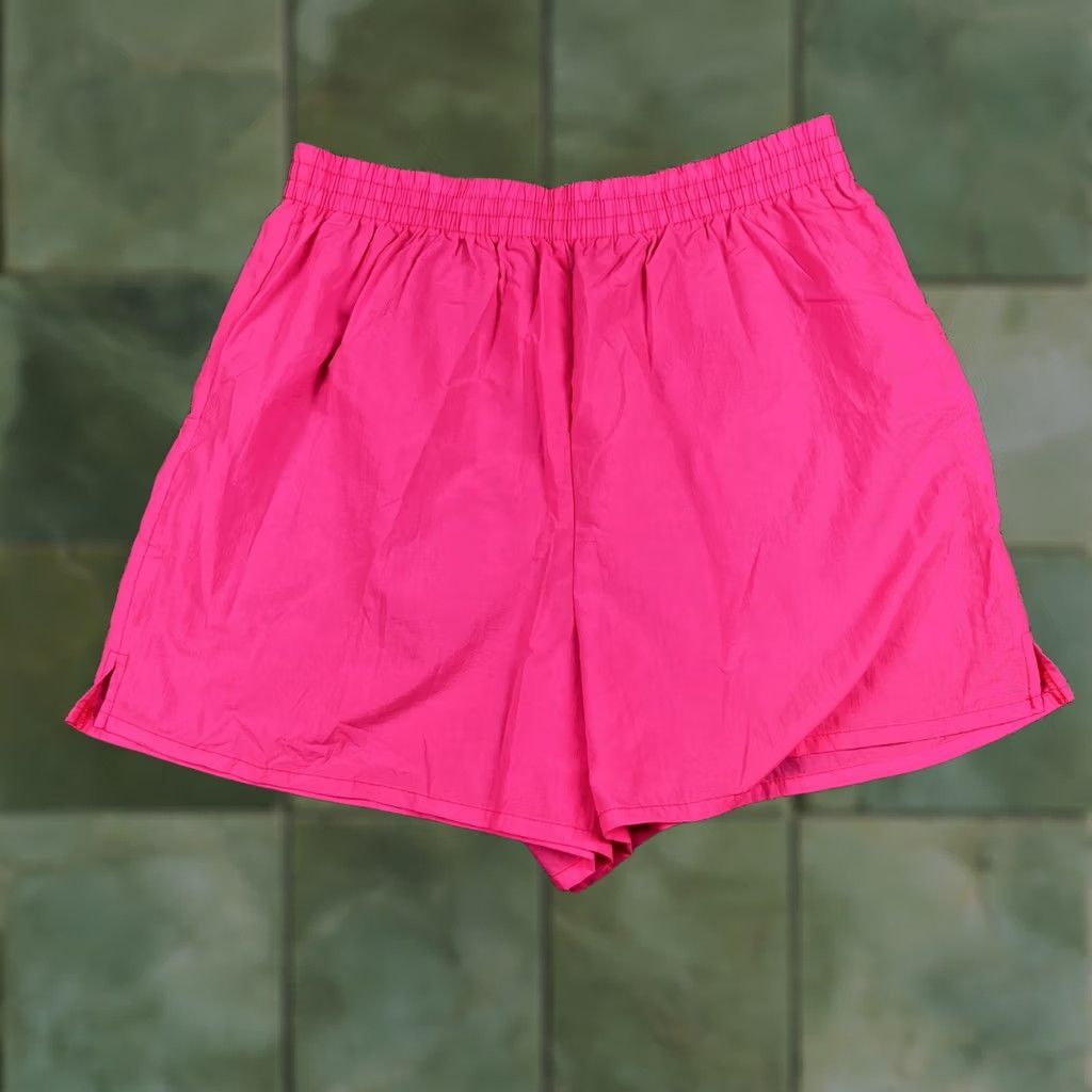Athletic Works VINTAGE 90s Neon Pink 30” Waist Nylon Lightweight Summer Shorts Women XL Athletic Works/Nylon/Activewear Size 40" / US 18 - 1 Thumbnail