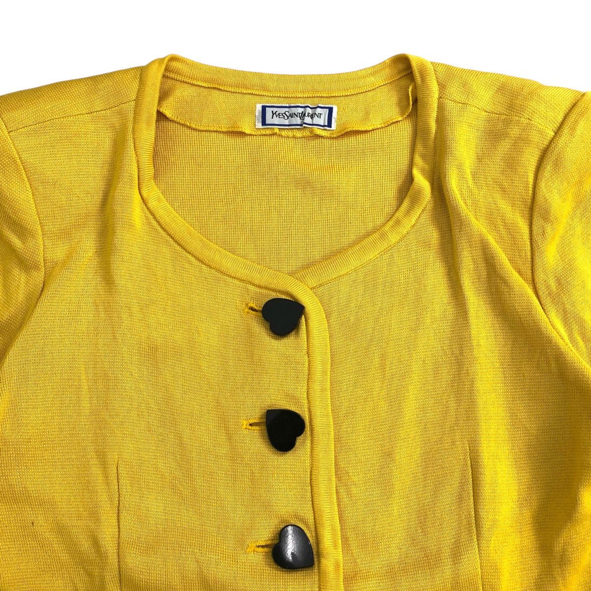 Vintage × Yves Saint Laurent VINTAGE YVES SAINT LAURENT PARIS YSL LUXURY CROP BUTTON UP Size M / US 6-8 / IT 42-44 - 2 Thumbnail