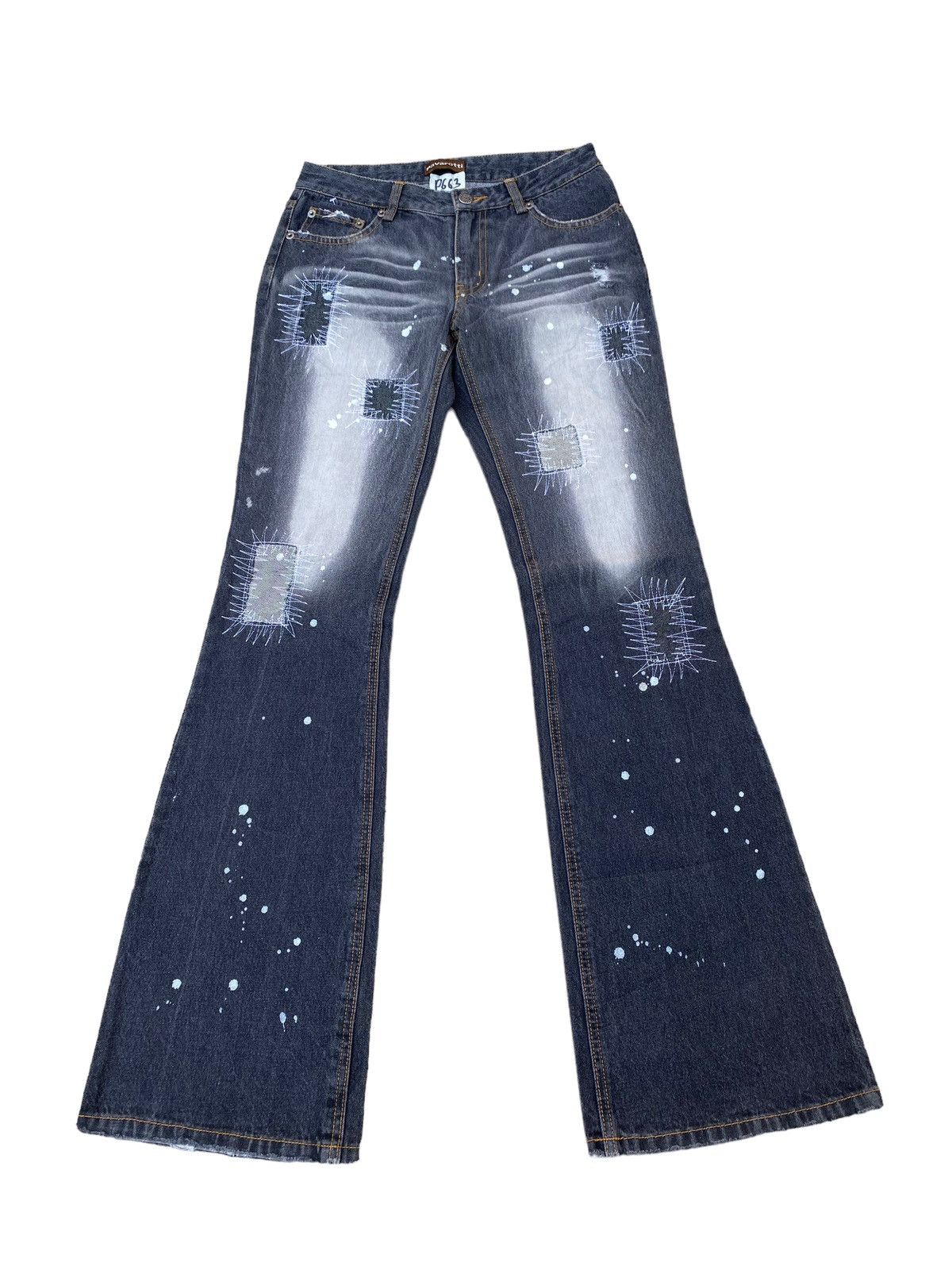 Japanese Brand Pavarotti Patchwork Design Flare Pant Size 27" / US 4 / IT 40 - 1 Thumbnail