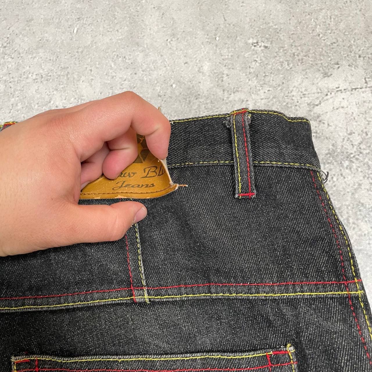 Japanese Brand × Vintage Vintage 2000s Raw Blue Rap Hip Hop Jeans Gray Size 34 Size US 34 / EU 50 - 25 Thumbnail