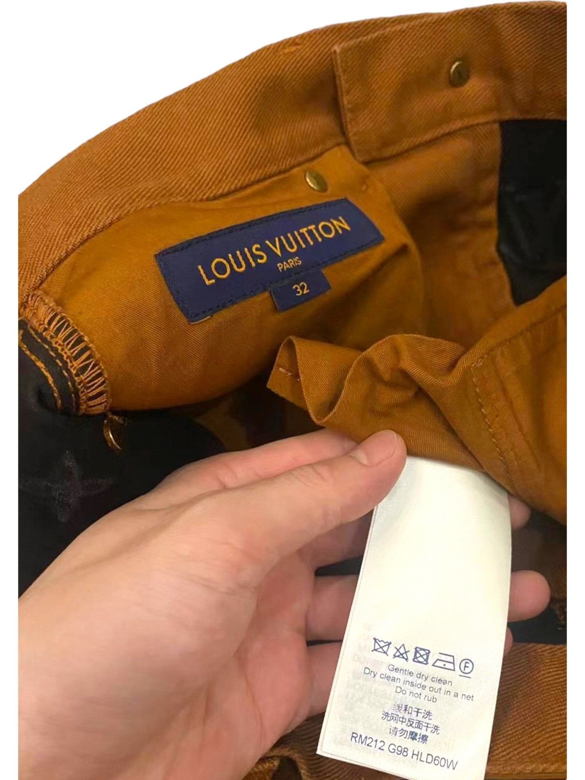 Louis Vuitton LOUIS VUITTON 32 Carpenter Brown Monogram Denim Jeans Size US 34 / EU 50 - 7 Thumbnail