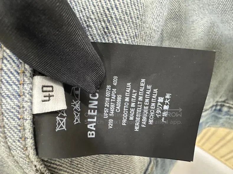 Balenciaga Balenciaga Flag Embroidery Denim Jacket. Size US S / EU 44-46 / 1 - 4 Thumbnail