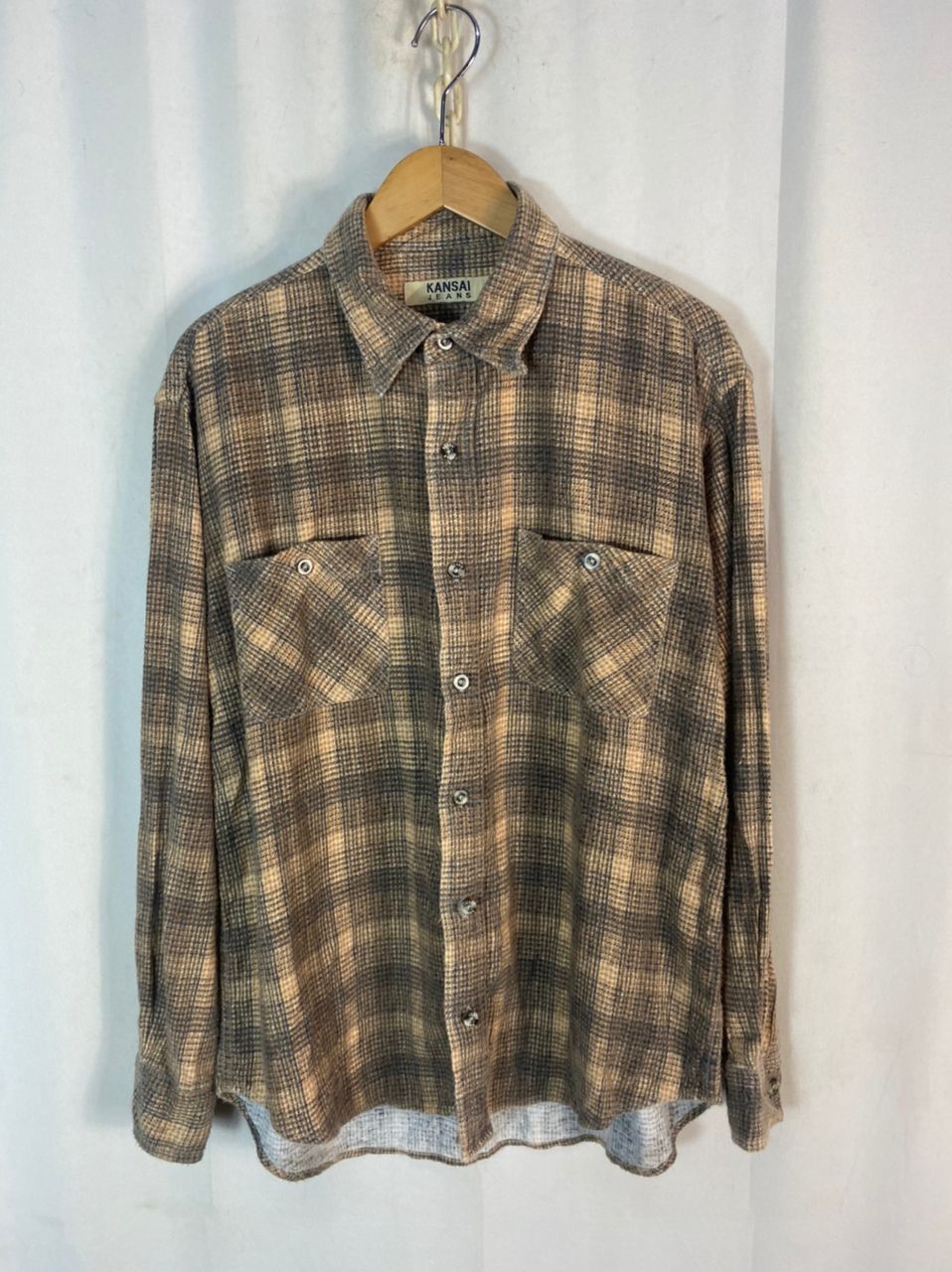 Flannel × Japanese Brand × Kansai Yamamoto Kansai jeans button up flannel by kansai Yamamoto Size US L / EU 52-54 / 3 - 1 Thumbnail