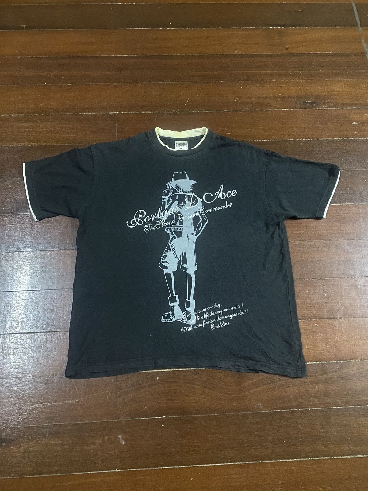Anime × One Piece Rare One Piece character PORTGAE D ACE over print Tee Size US XXL / EU 58 / 5 - 2 Thumbnail