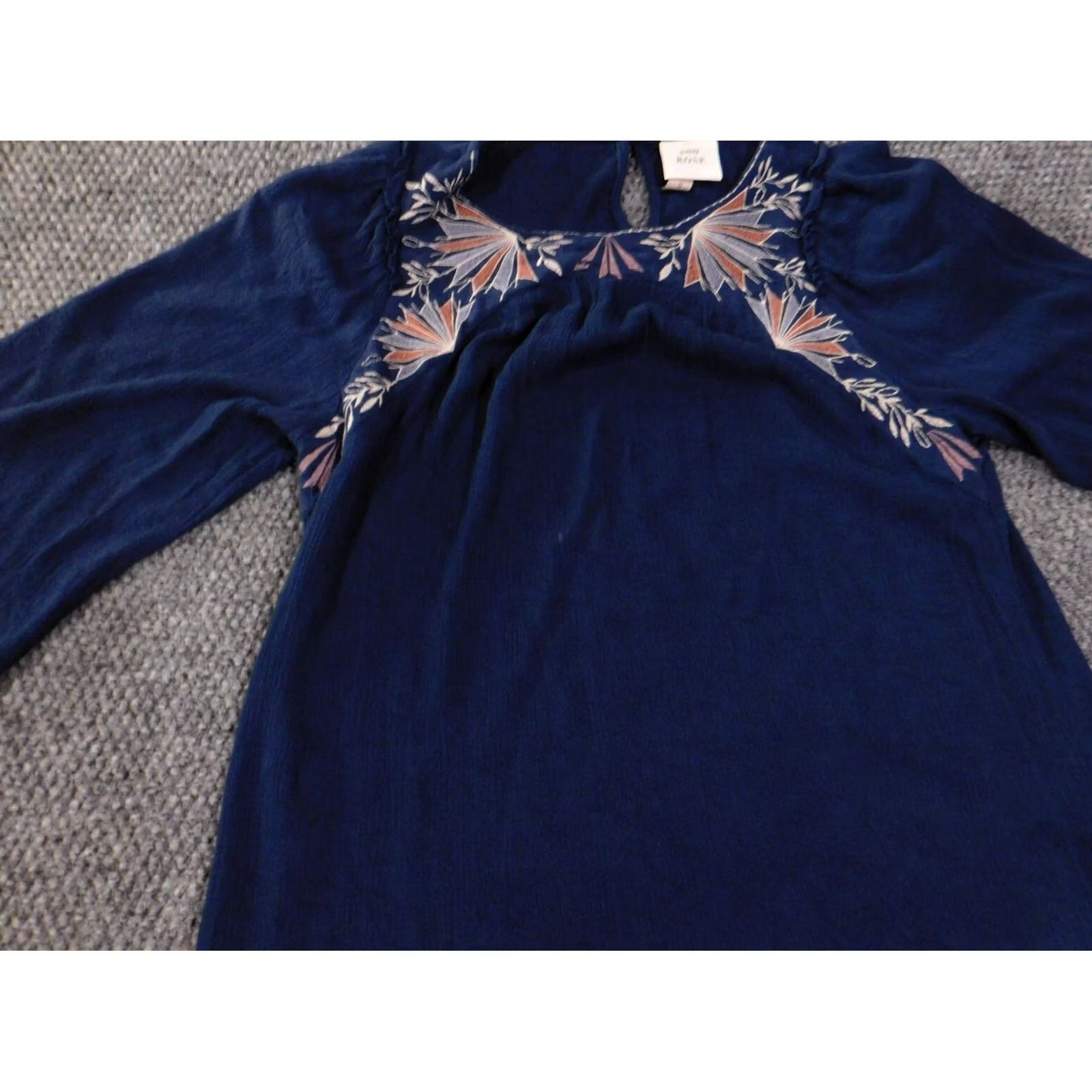 Vintage Knox Rose Blouse Shirt Womens S Small Blue Rayon Round Neck Button Short Sleeve Casual Size S / US 4 / IT 40 - 4 Thumbnail
